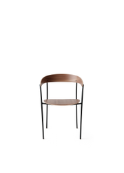 Frame: Lacquered Walnut w. Black Frame - Seat upholstery: Fiord 0262