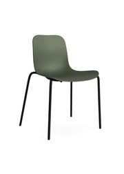 Frame: Black Steel / Upholstery: Plastic - Army Green