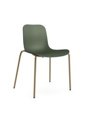 Frame: Brass / Upholstery: Plastic - Army Green