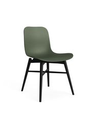 Frame: Black Beech / Upholstery: Plastic - Army Green