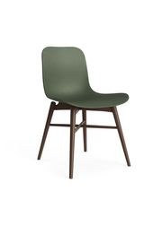 Frame: Dark Smoked Beech / Upholstery: Plastic - Army Green