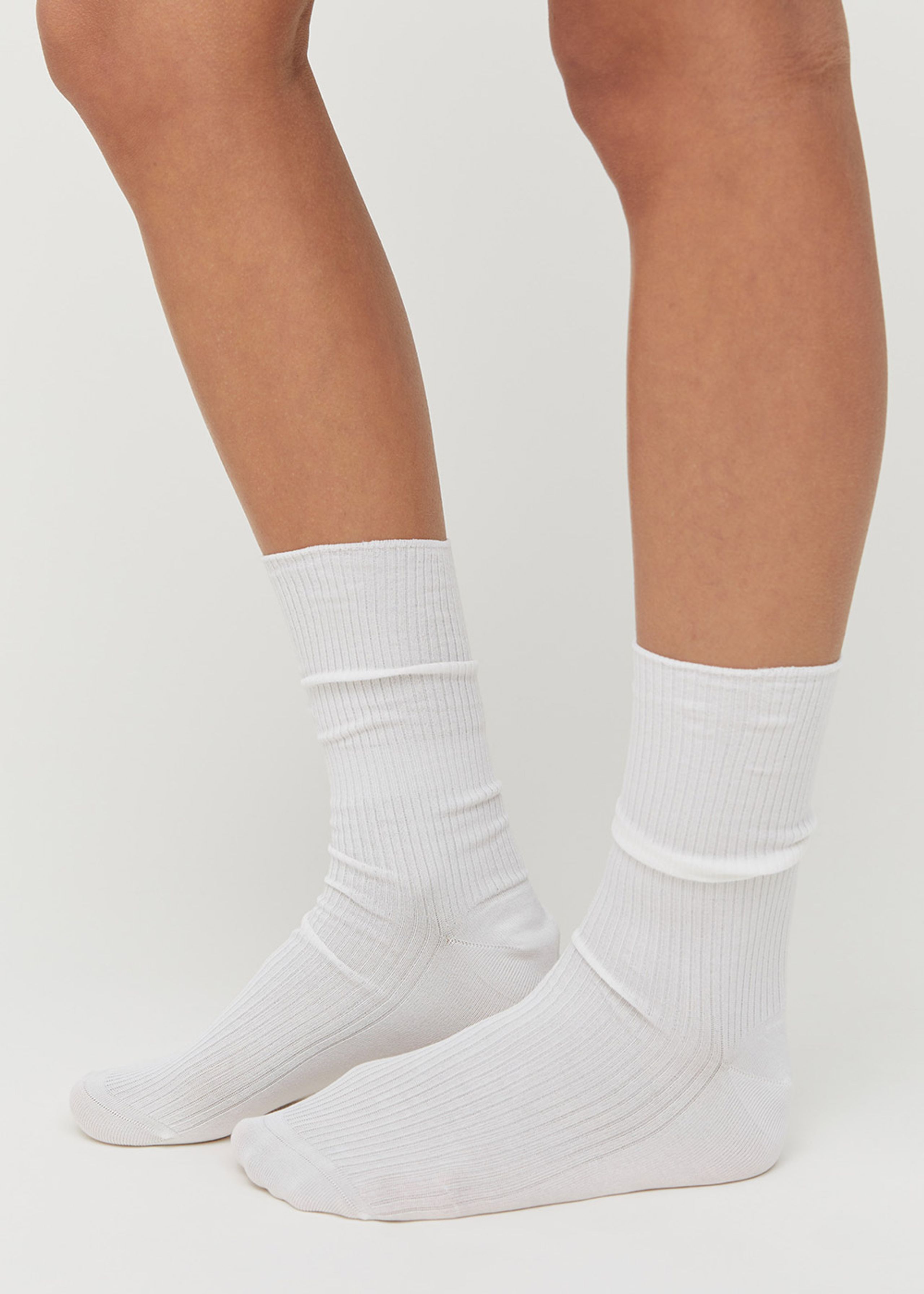 Aiayu - Sokken - Cotton Rib Socks - White