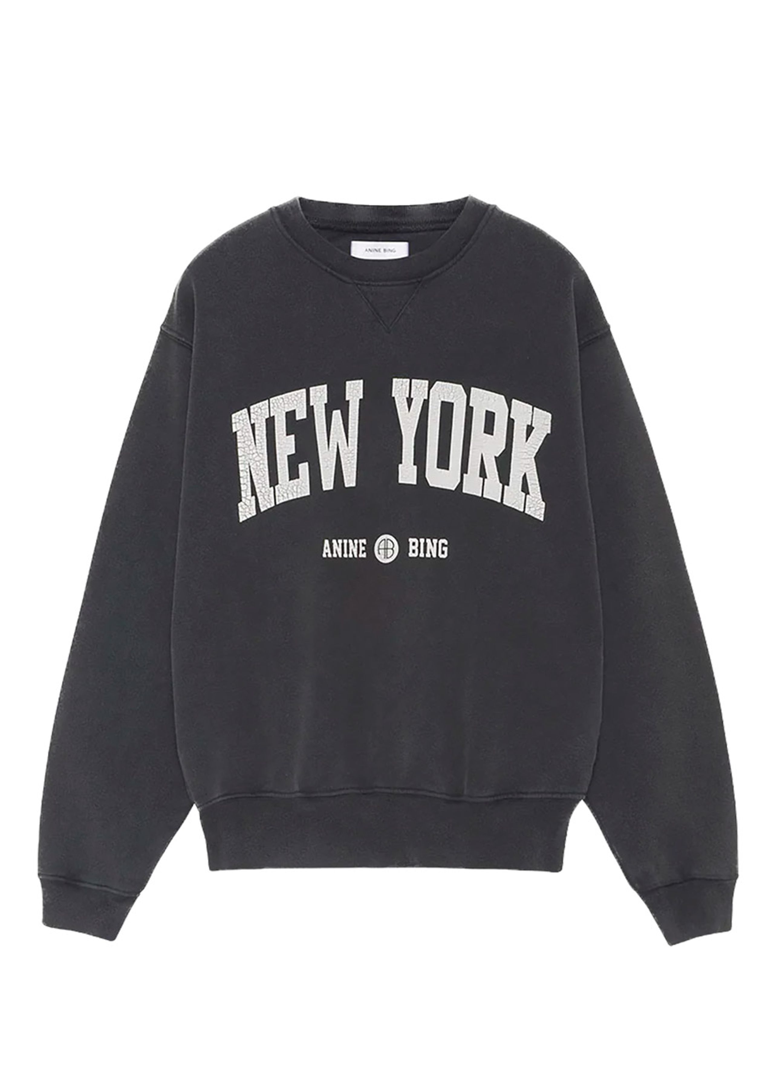 Anine Bing - Sweatshirt - Ramona  - Washed Black x New York