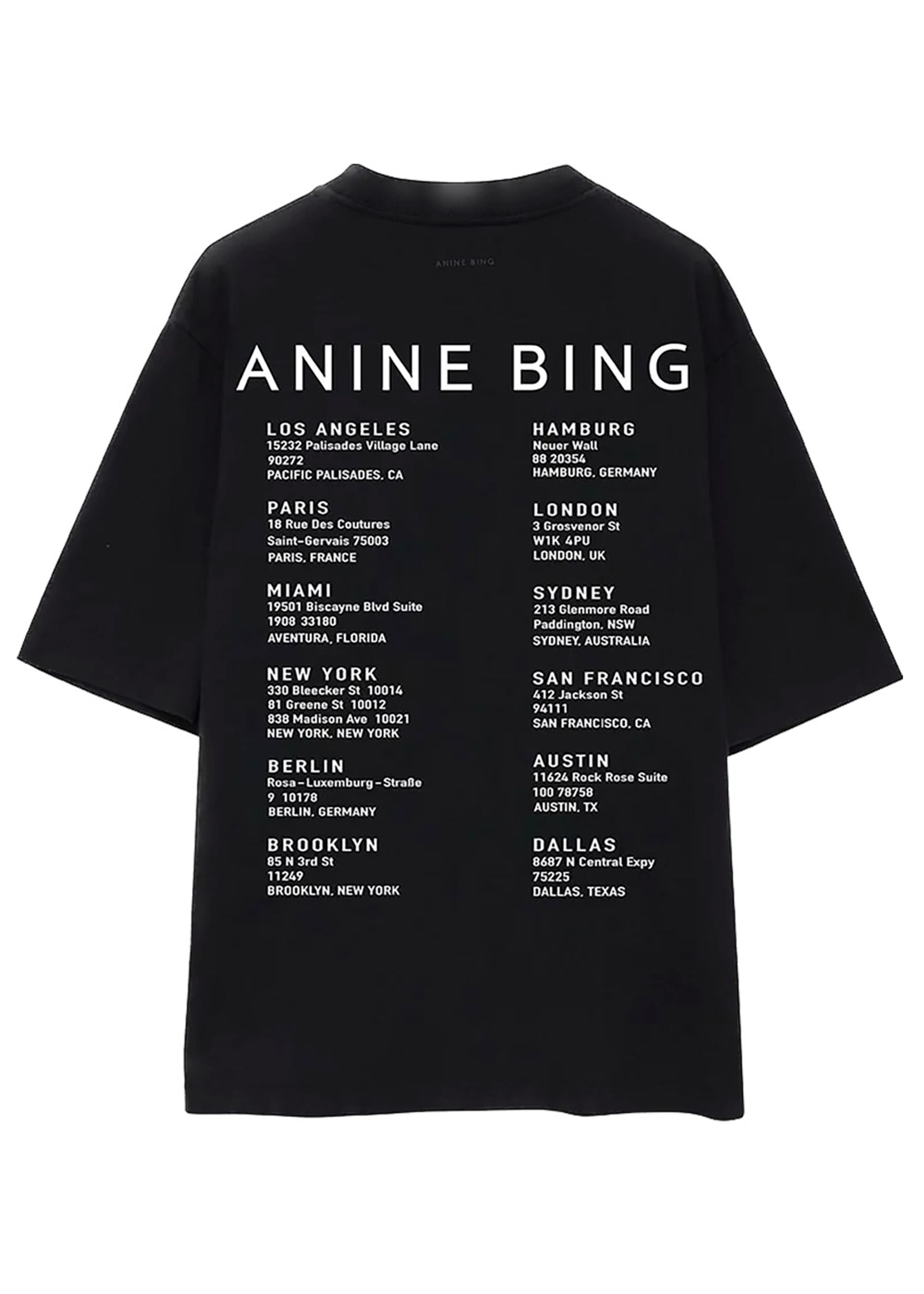 Anine Bing - T-Shirt - Avi Tee Smiley - Black