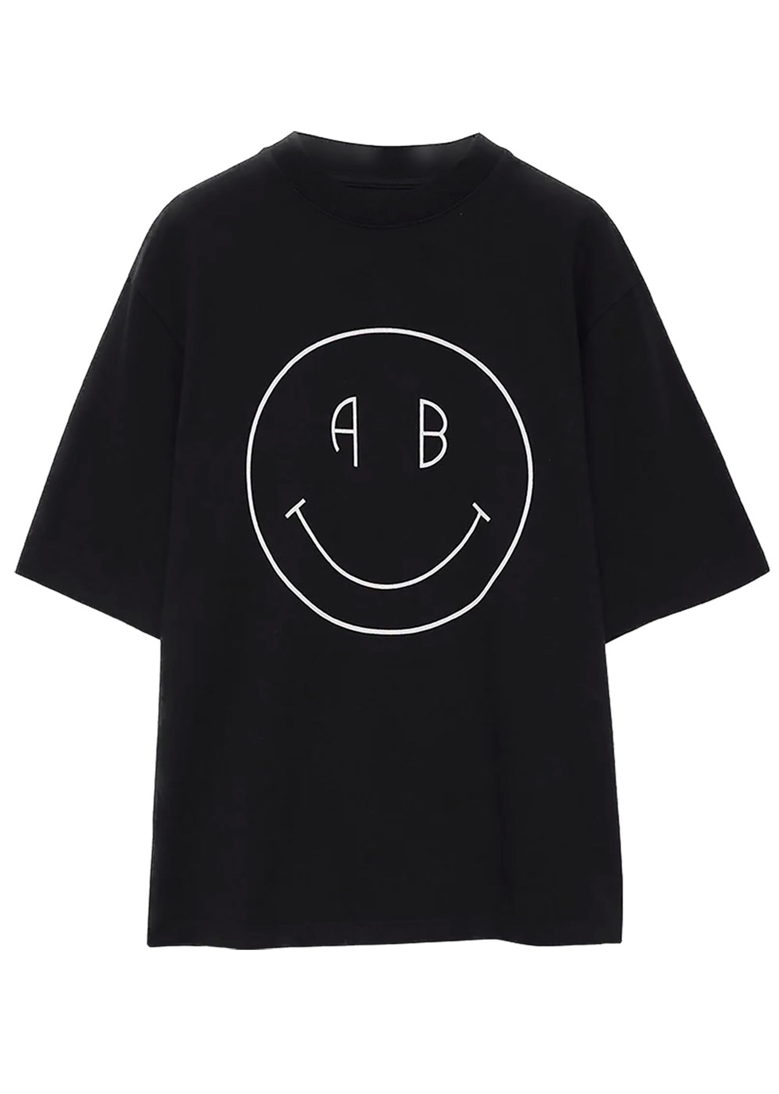 Anine Bing - T-Shirt - Avi Tee Smiley - Black