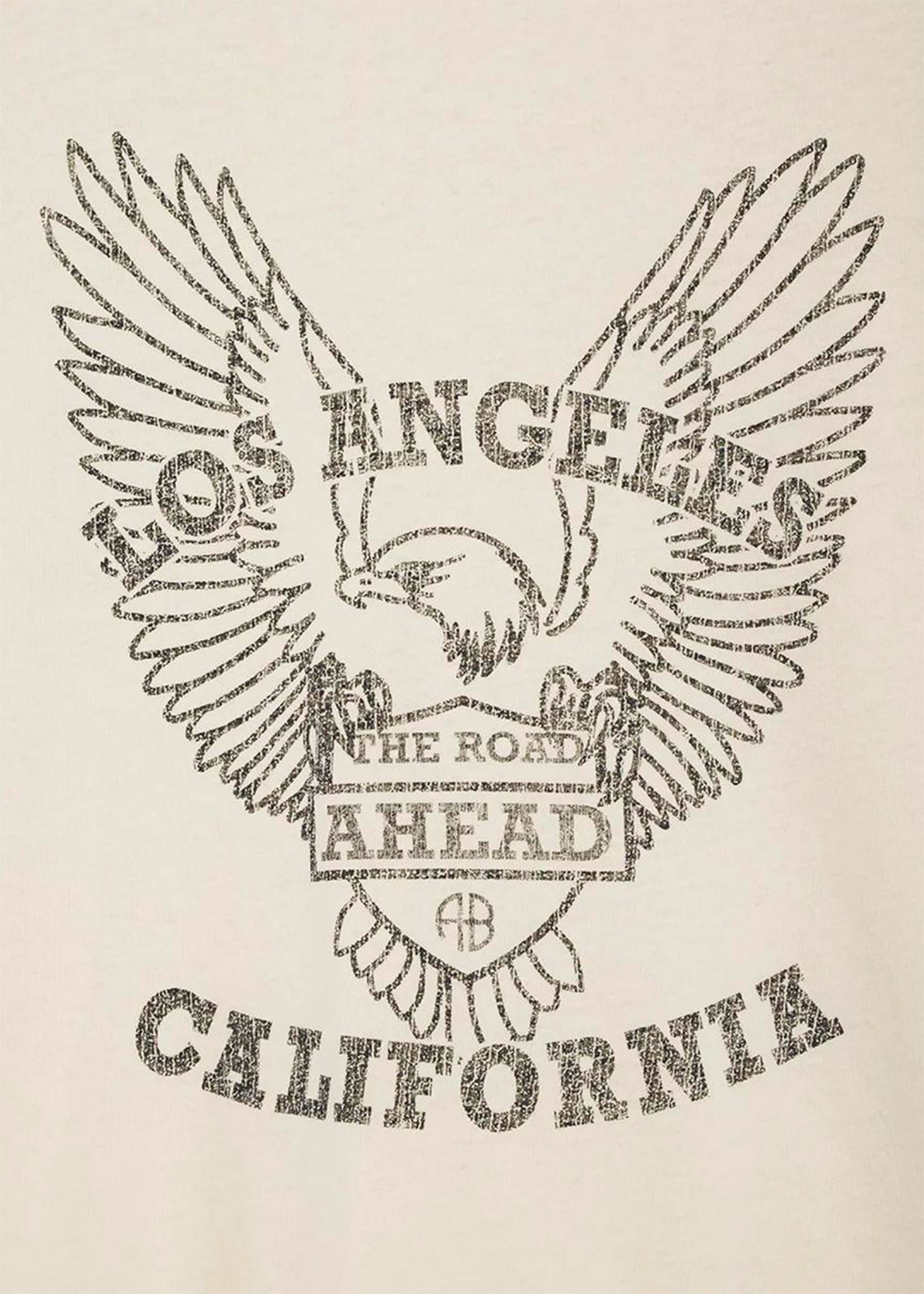 Anine Bing - T-shirt - Milo Tee Black Eagle - Off White