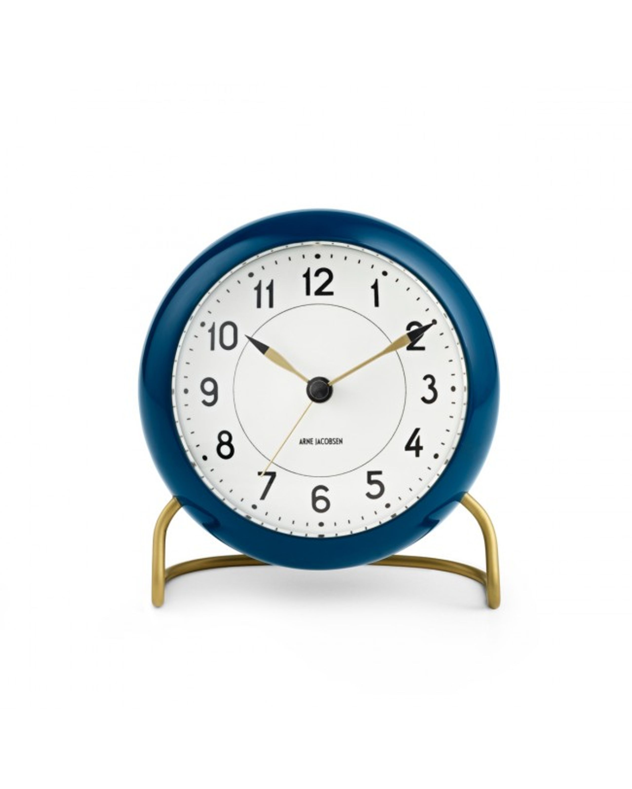 Arne Jacobsen - A partir de - Station Vægur - Table clock petroleum/white