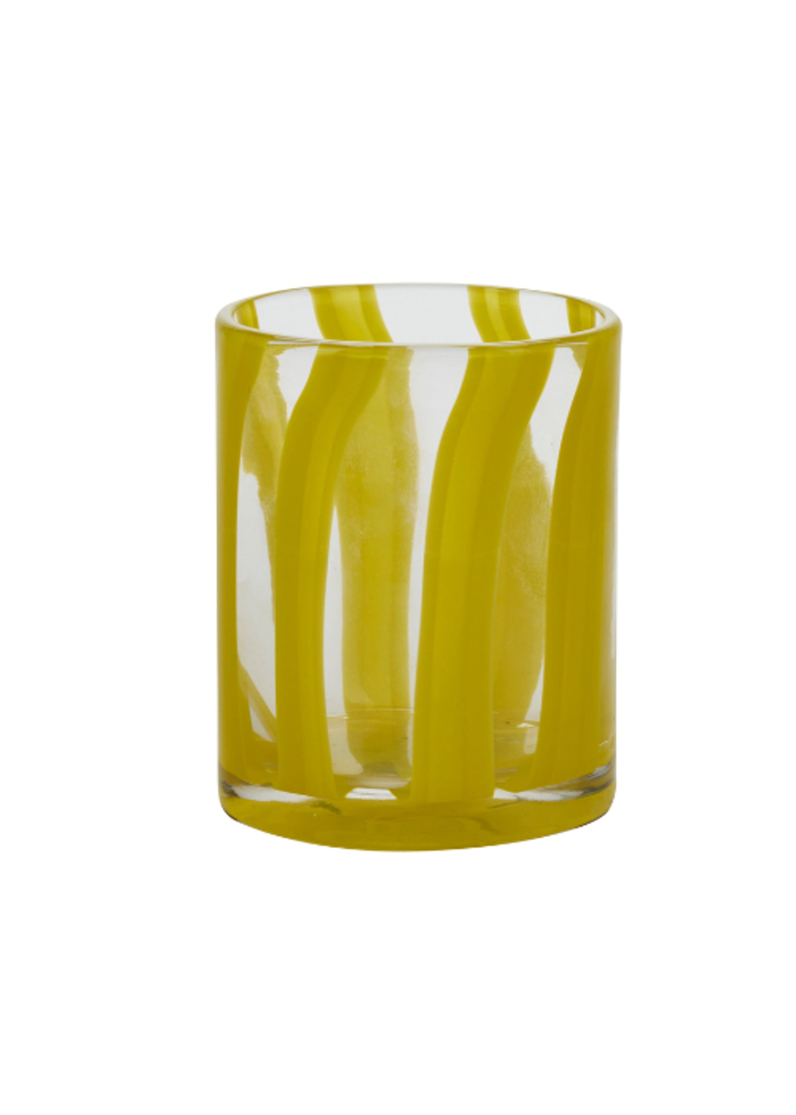 Bahne - Glas - Tumbler W. Color Stripes - Yellow