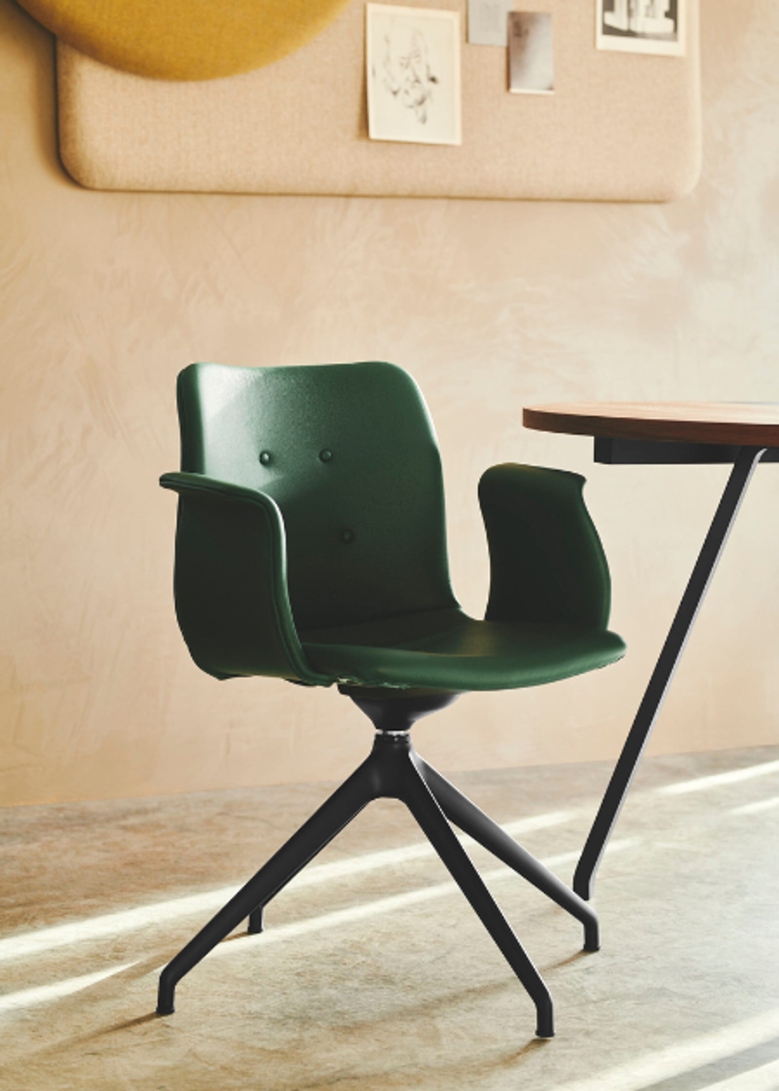 Bent Hansen - Stuhl -  Primum Chair Dynamic - Zenso 2 Læder 207 - Black