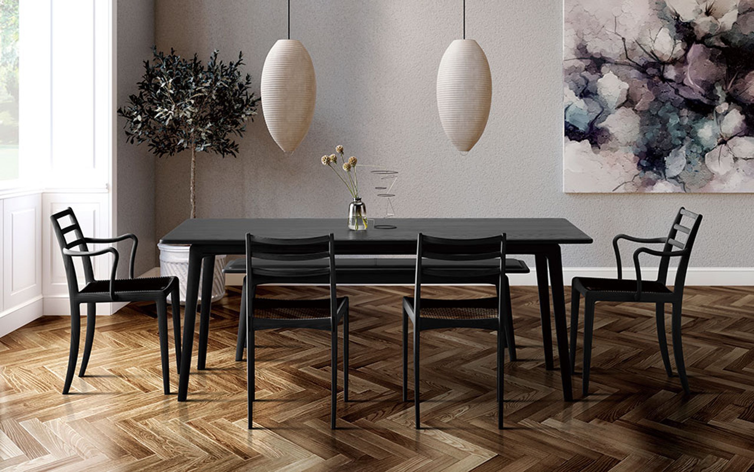 Bernstorffsminde - Esstischstuhl - Elegance Chair - Black Lacquered Ash