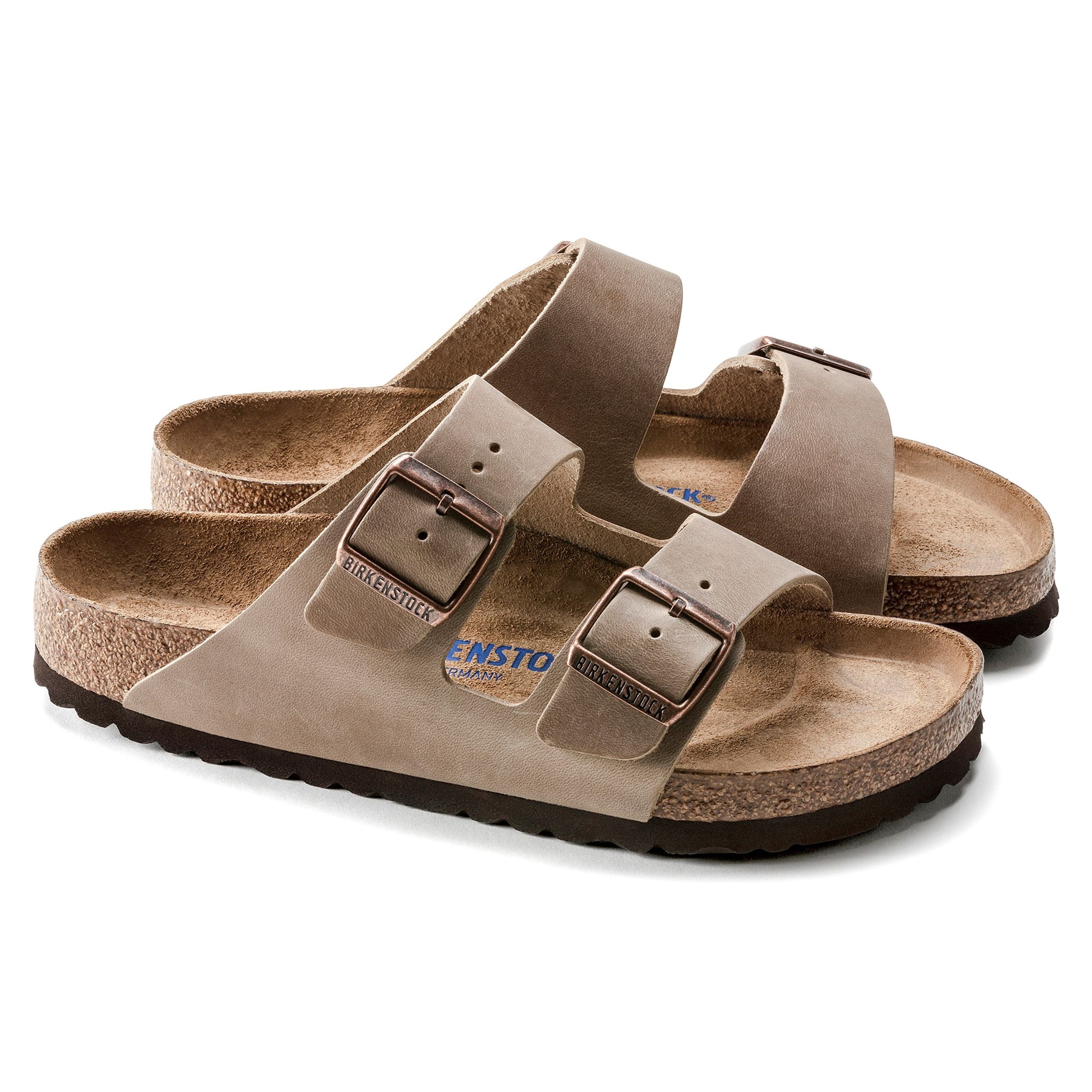 Birkenstock - Arizona SFB Oiled NU Leather - Sandals - Tabacco Brown ...