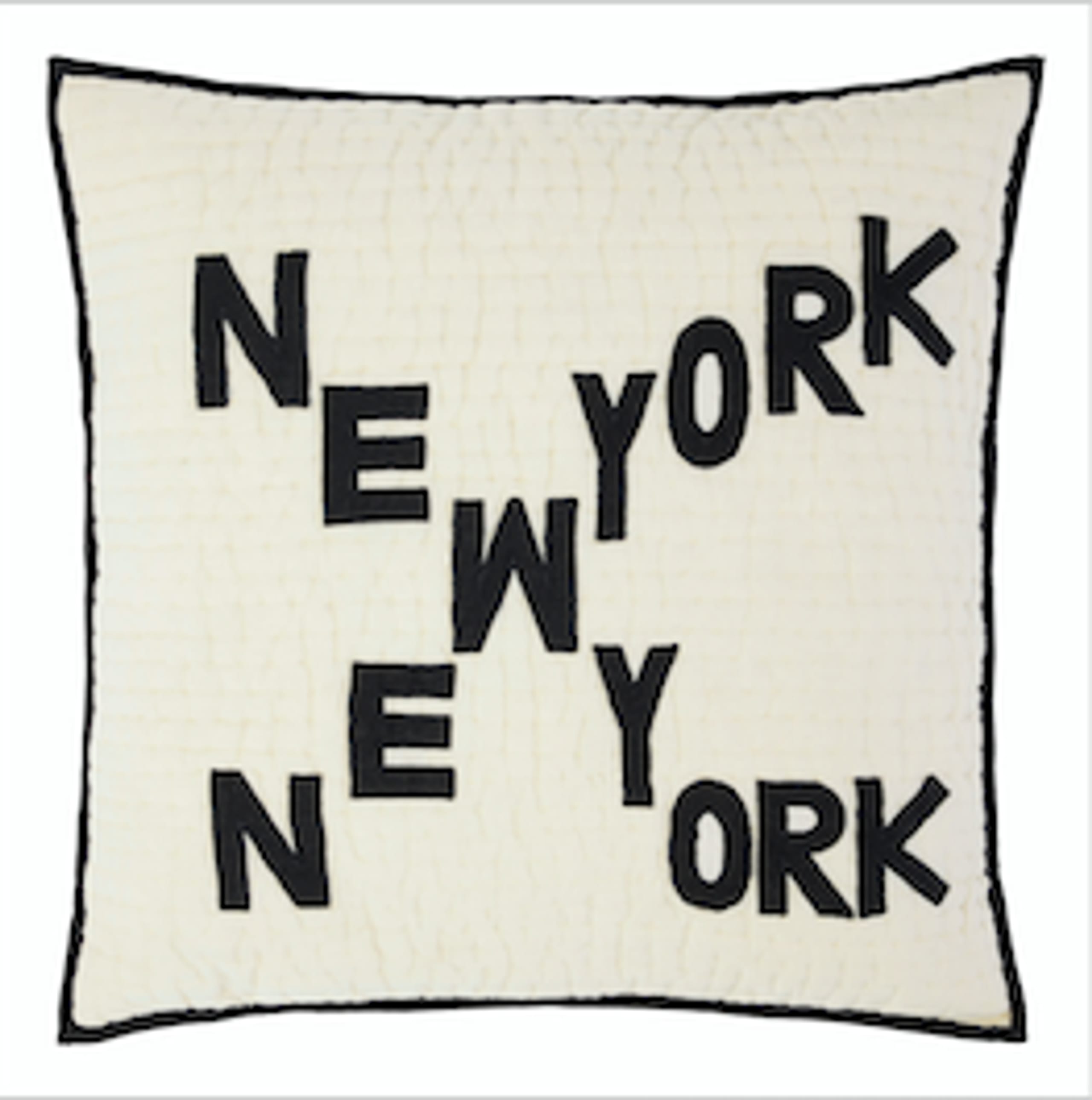 New York Embroidered Decorative Pillow Cover