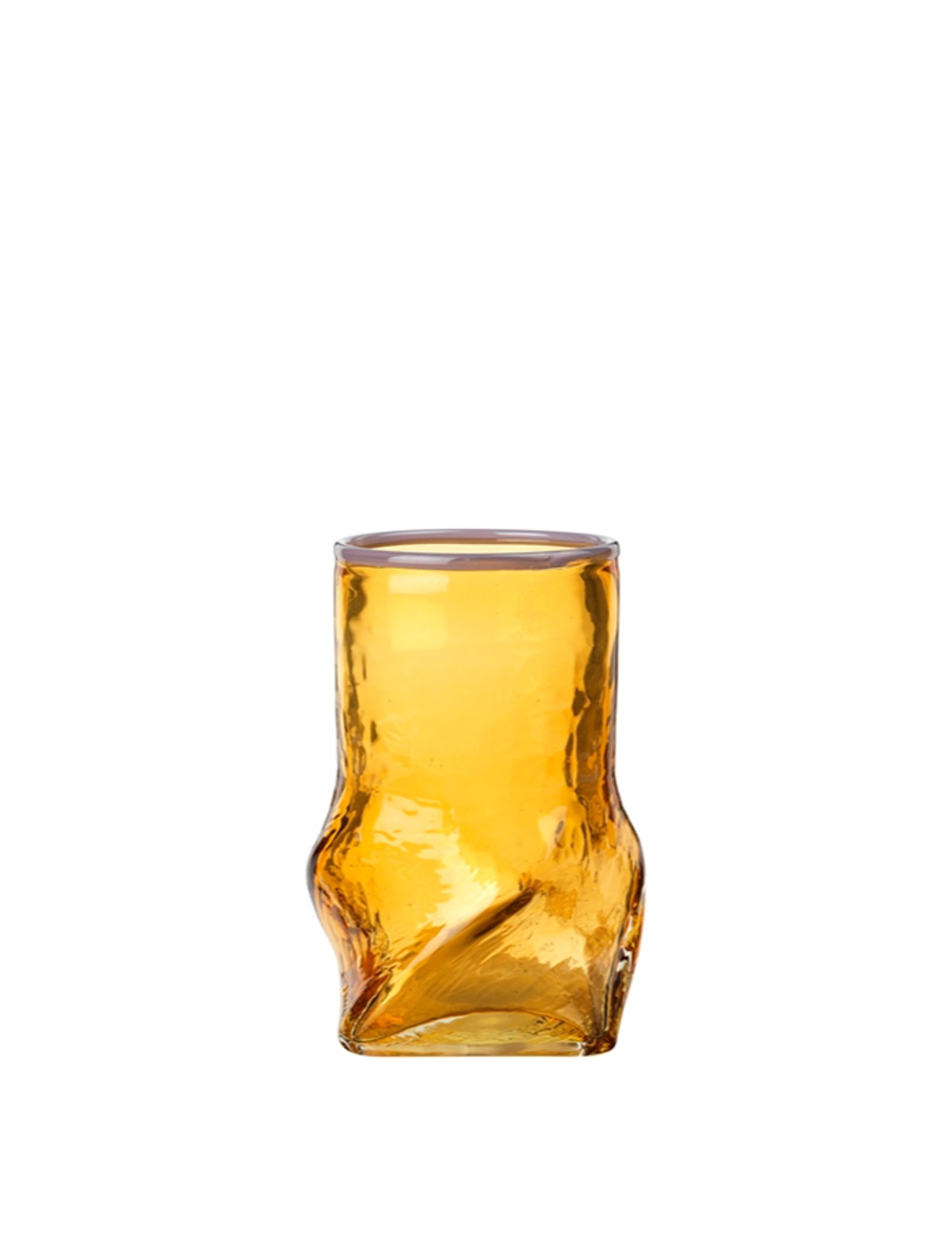 Broste CPH - Vase - Vase 'Ellen' Mundblæst Glas - Harvest Gold/Light Purple