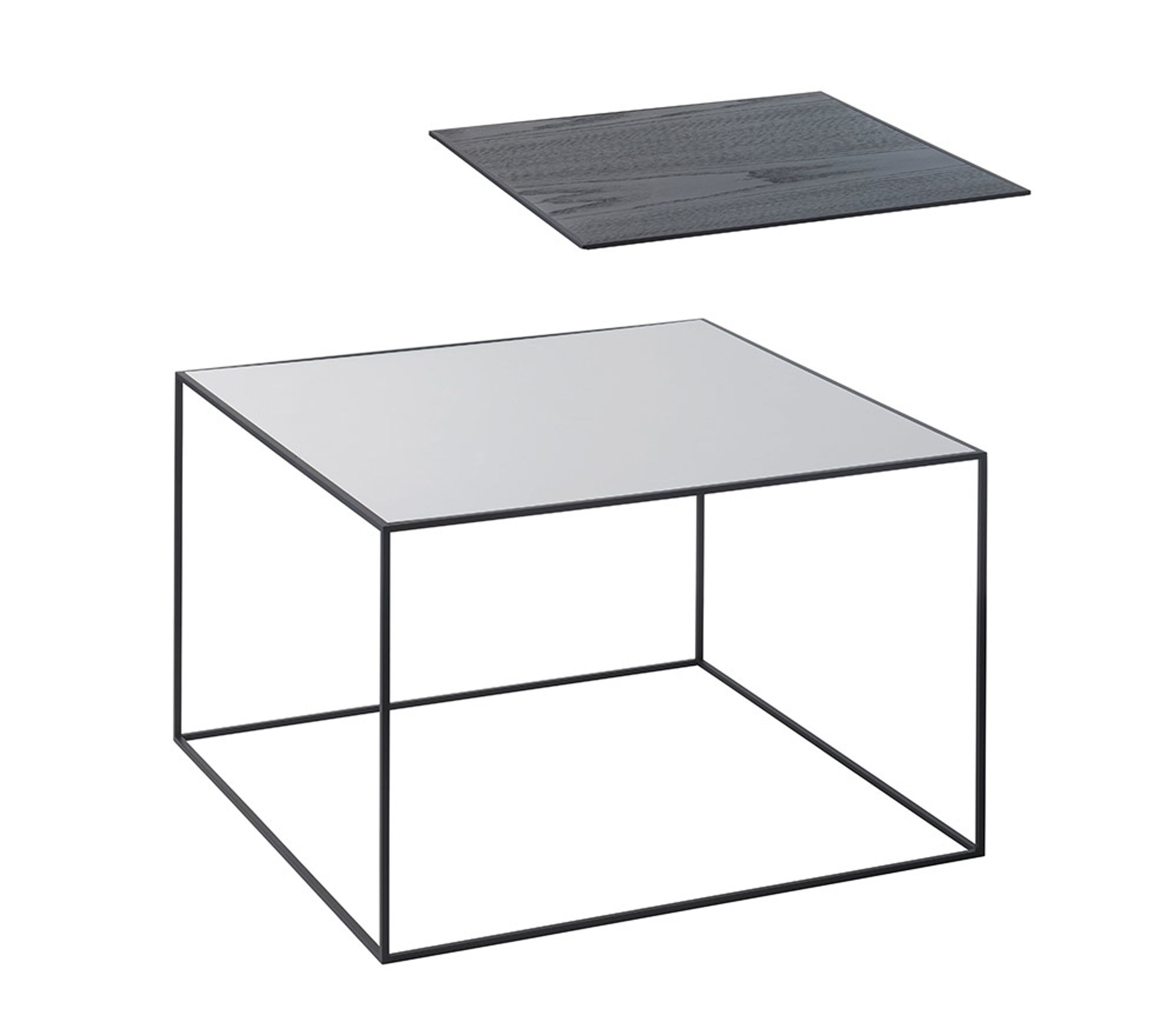 By Lassen - Conseil d'administration - Twin Tabletops - Black Stained Ash / Cool Grey - Twin 49