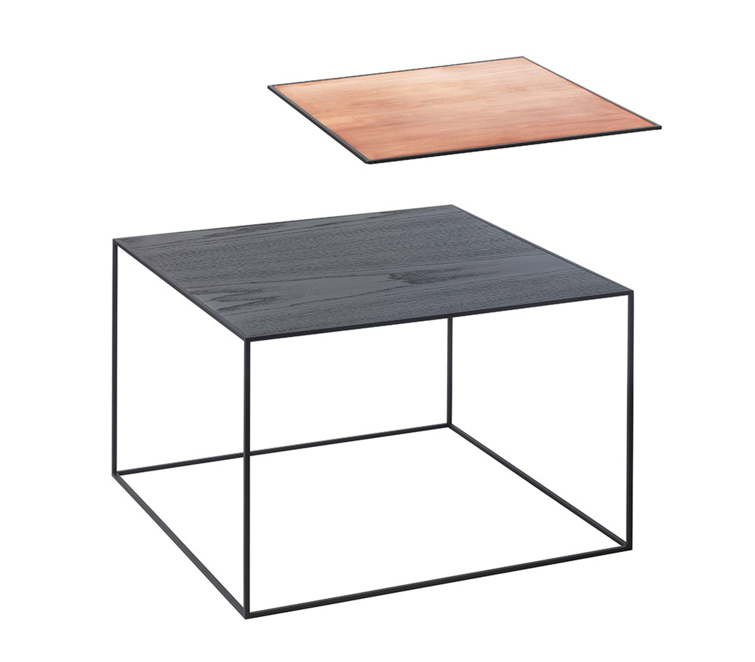 By Lassen - Conseil d'administration - Twin Tabletops - Black Stained Ash / Copper - Twin 49