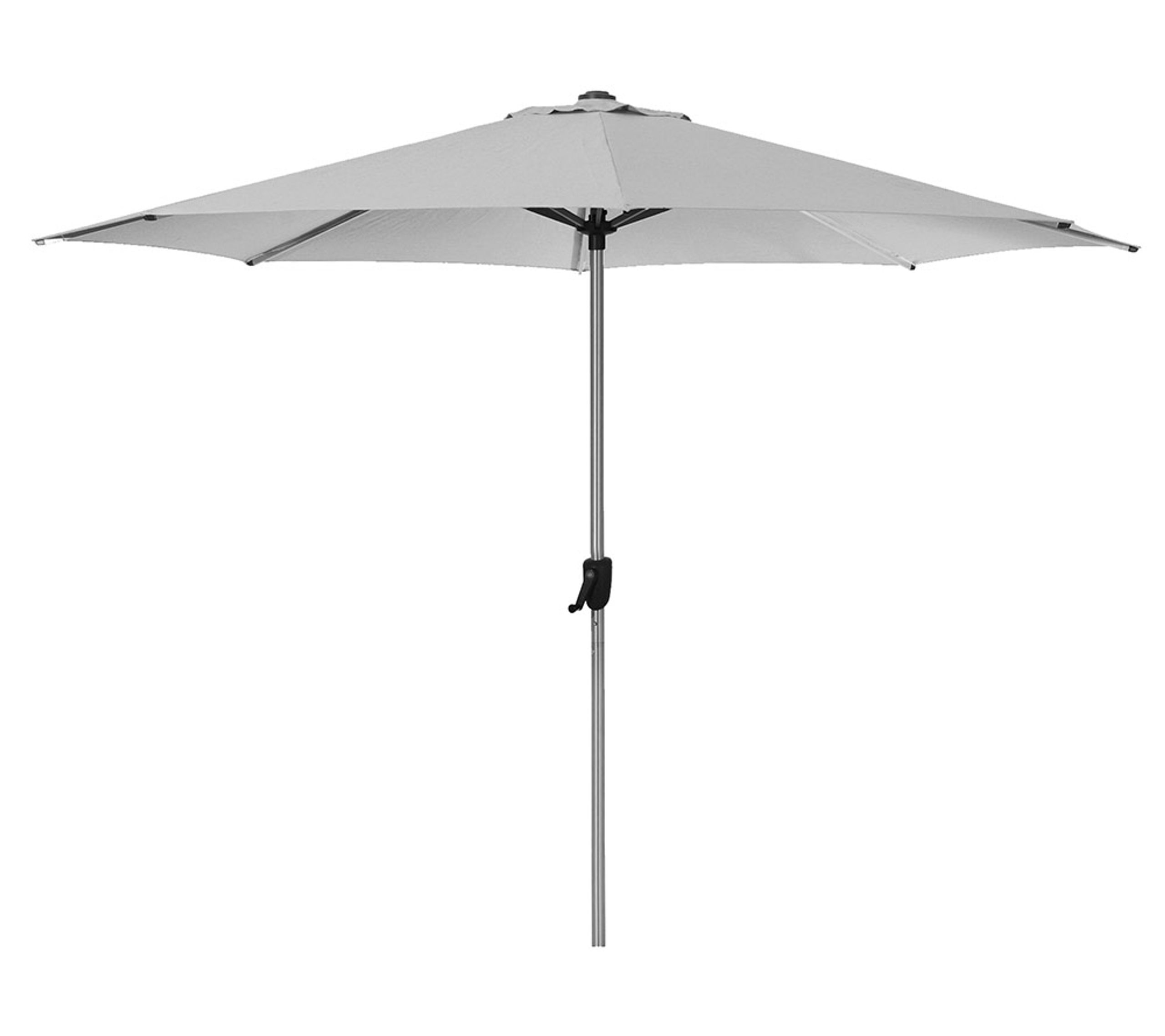 Cane-line - Ombrelle - Sunshade Parasol w/crank - Light Grey - Aluminium/Anodized pole/Olefin