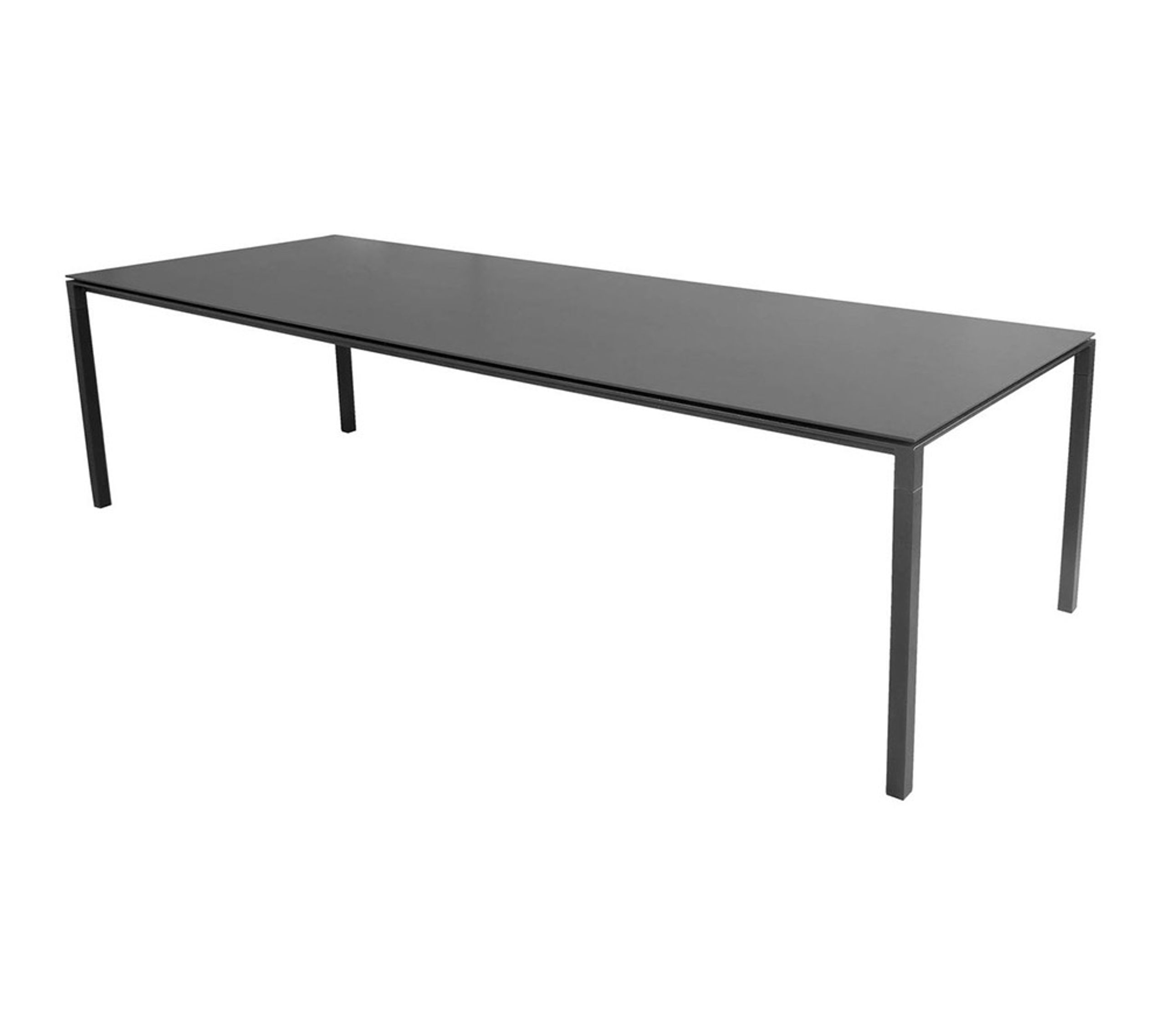 Cane-line - Mesa de jantar - Pure Table - 280x100 - Frame: Lava Grey Aluminium / Tabletop: Nero Ceramic