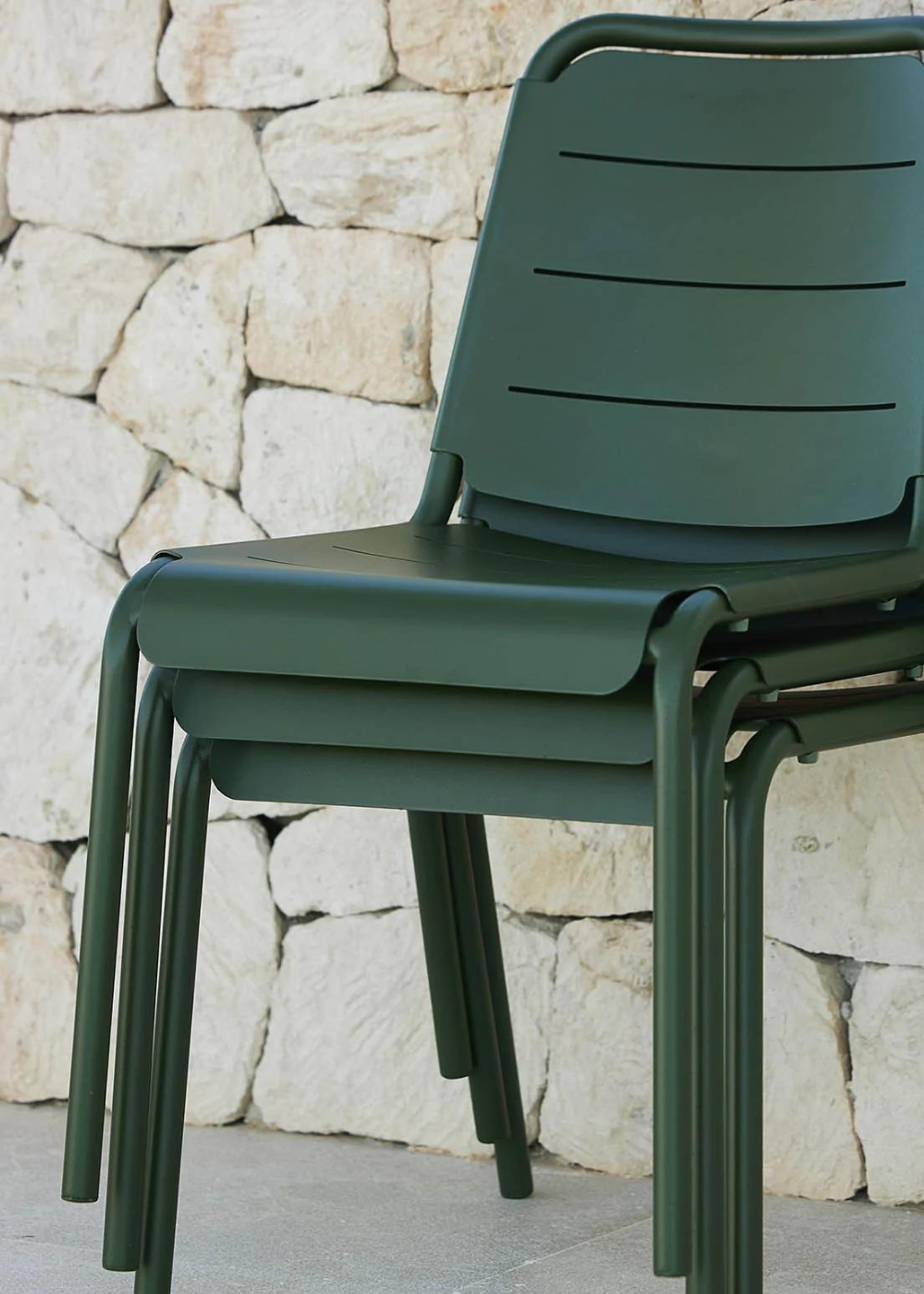 Cane-line - Chair - Copenhagen stol u. armlæn - Dark Green, Aluminium