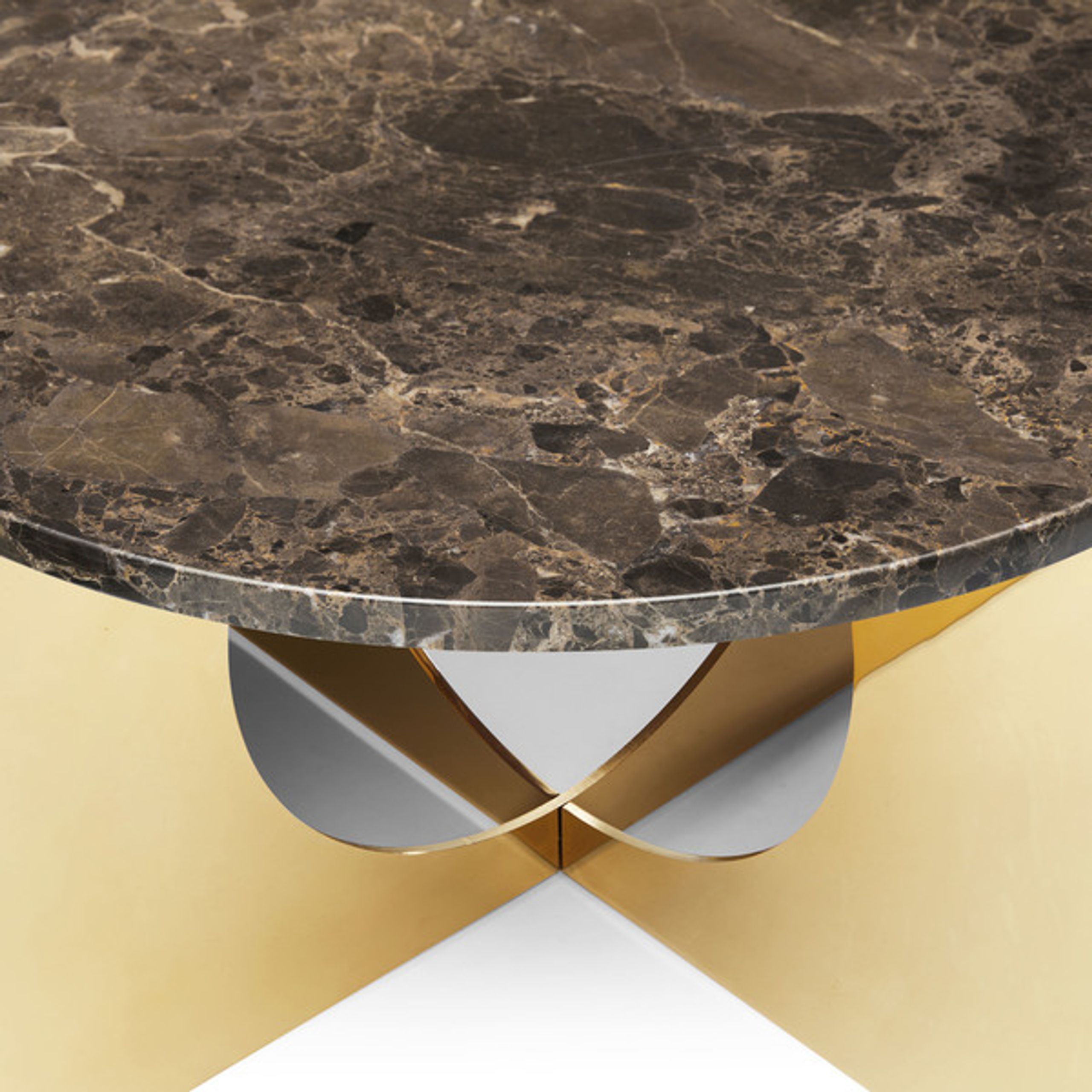 Design By Us - Sofabord - This Is Art Table - Marble - Brown - Gold