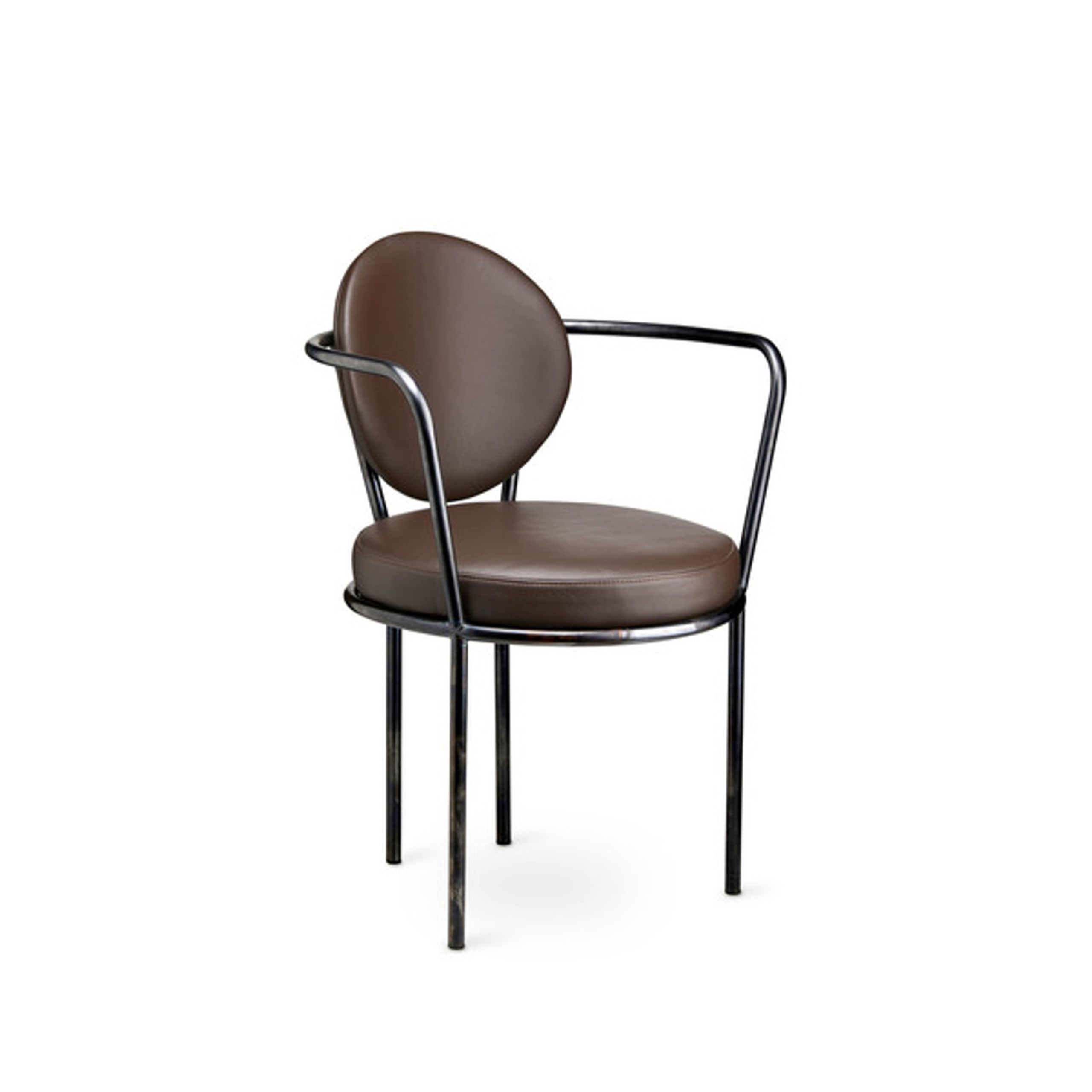 Design By Us - Esstischstuhl - Casablanca chair - Black Frame - Leather Sørensen Ultra - Brown