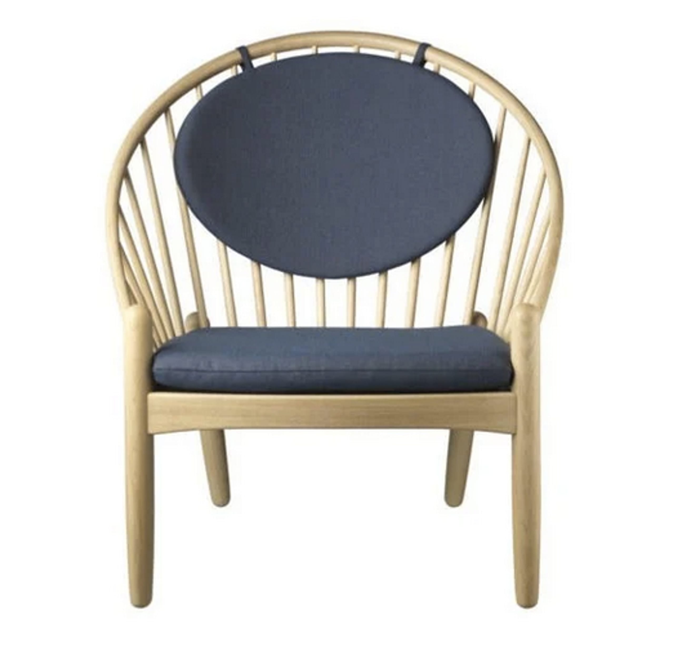 FDB Møbler / Furniture - Lounge stoel - J166 by Poul M. Volther - Oak/Nature - Dark Blue
