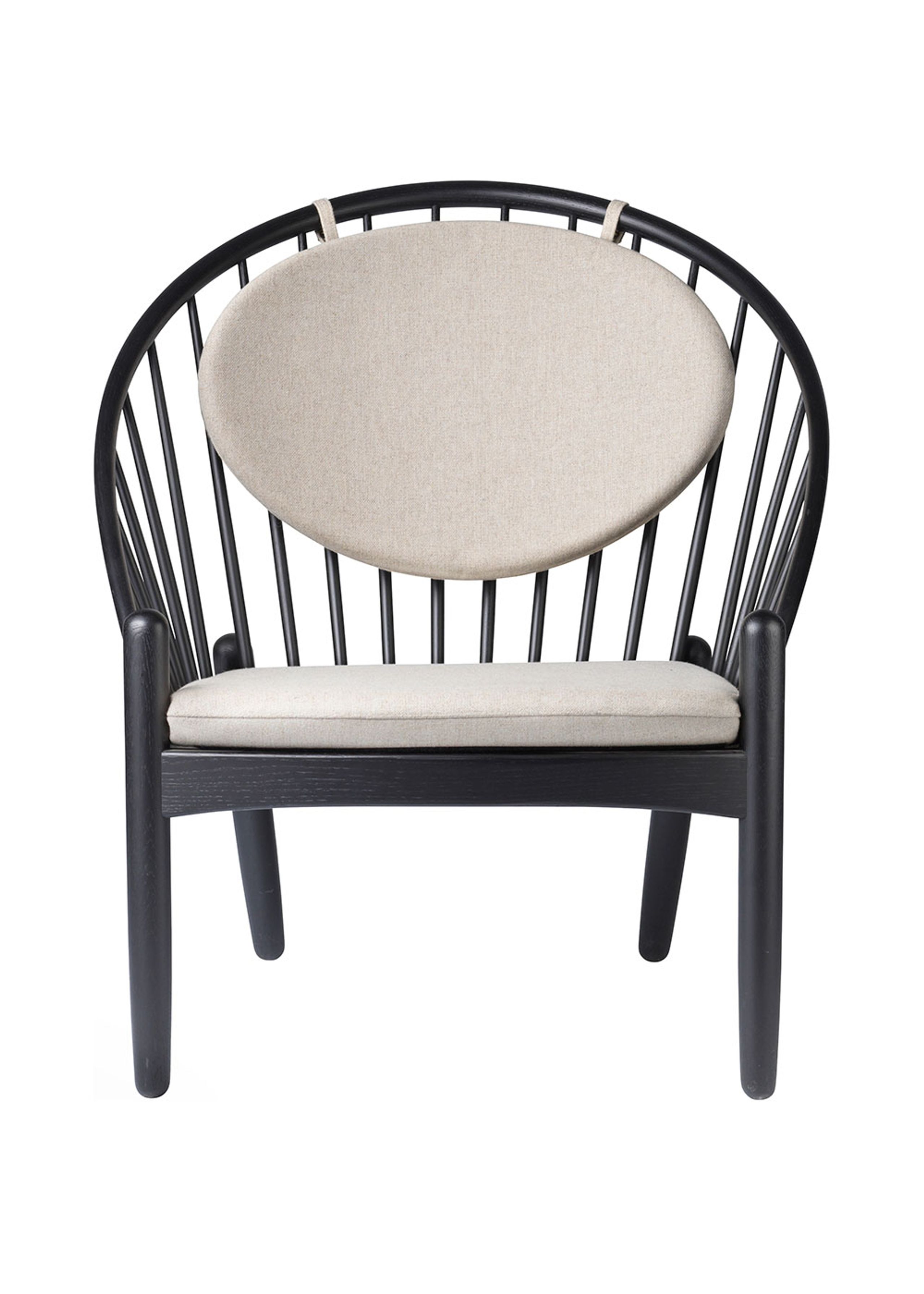 FDB Møbler / Furniture - Lounge stoel - J166 by Poul M. Volther - Eg/Sort - Beige (Upminster 20)