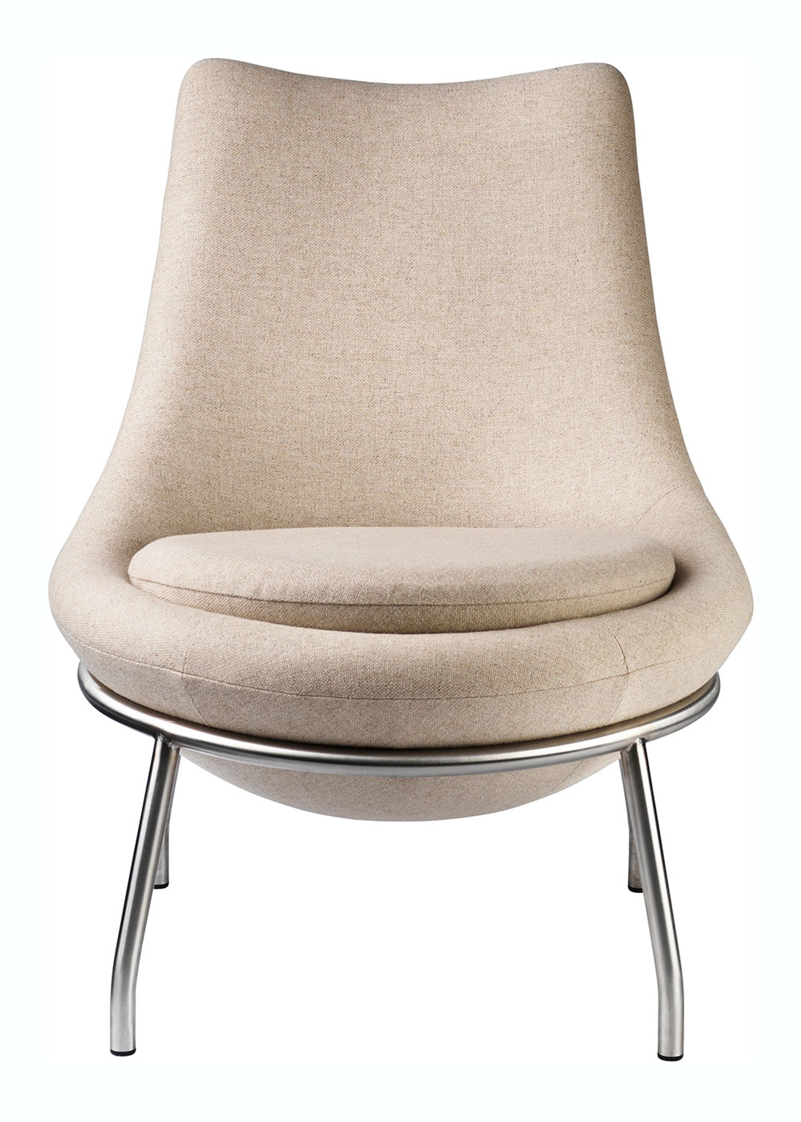 FDB Møbler / Furniture - Lounge chair - L40 - Bellamie - Stål/Uld - Beige (Camira) MLF20/Metal