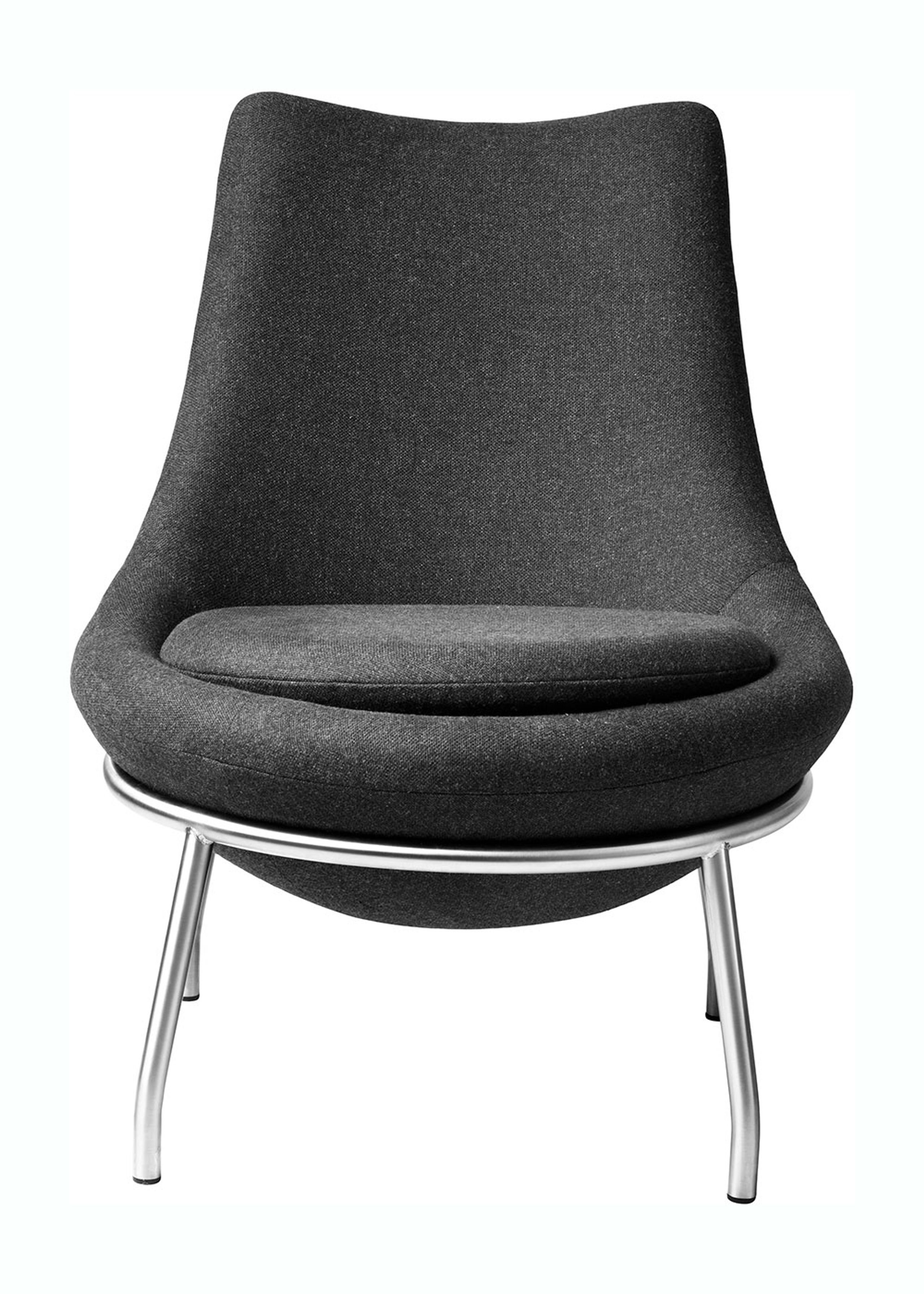 FDB Møbler / Furniture - Lounge stoel - L40 - Bellamie - Stål/Uld - Mørkegrå (Camira) MLF28/Metal