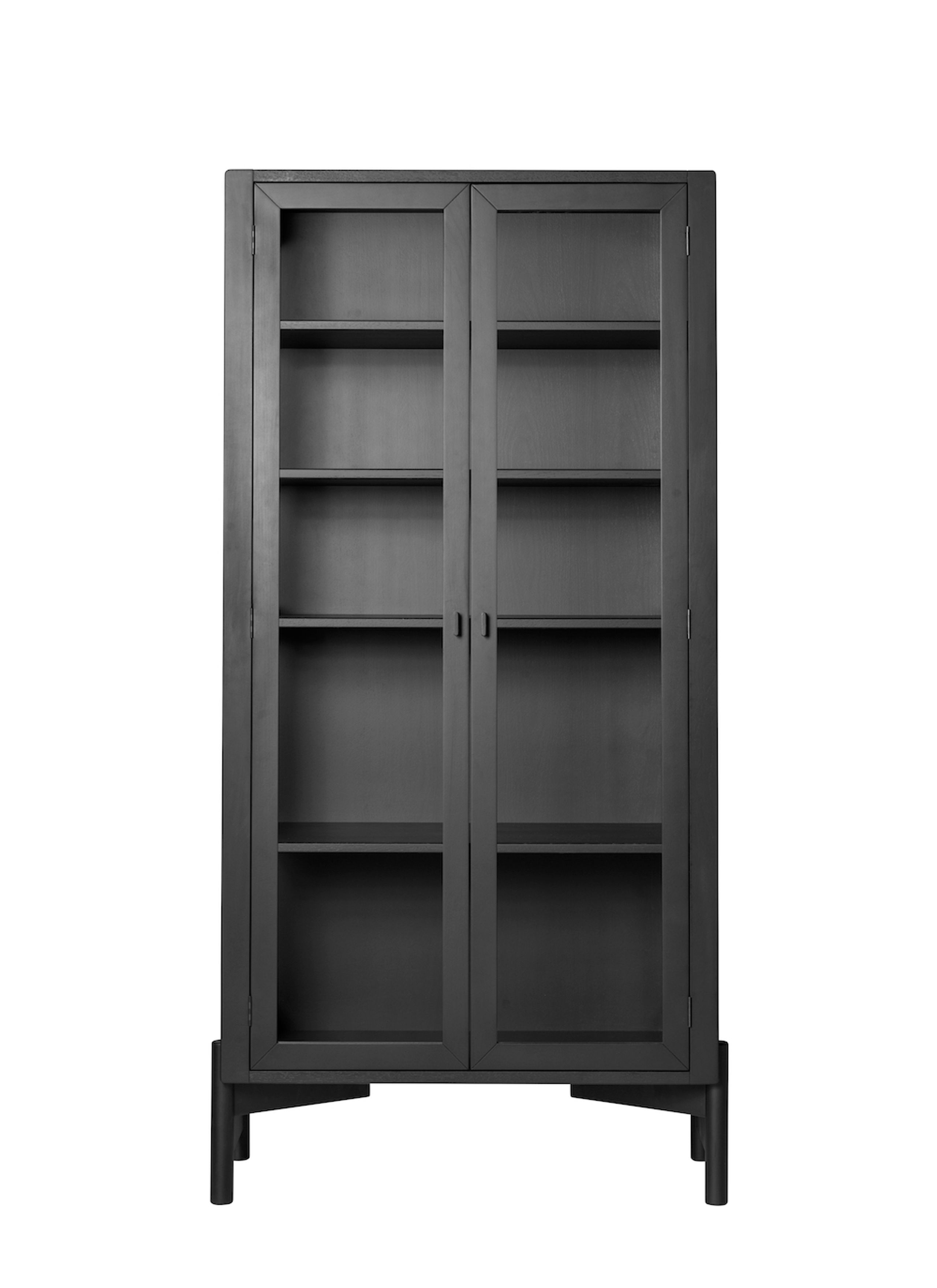 FDB Møbler / Furniture - Display cabinet - A90 Boderne - Glas Cabinet - Sort Bøg - Høj