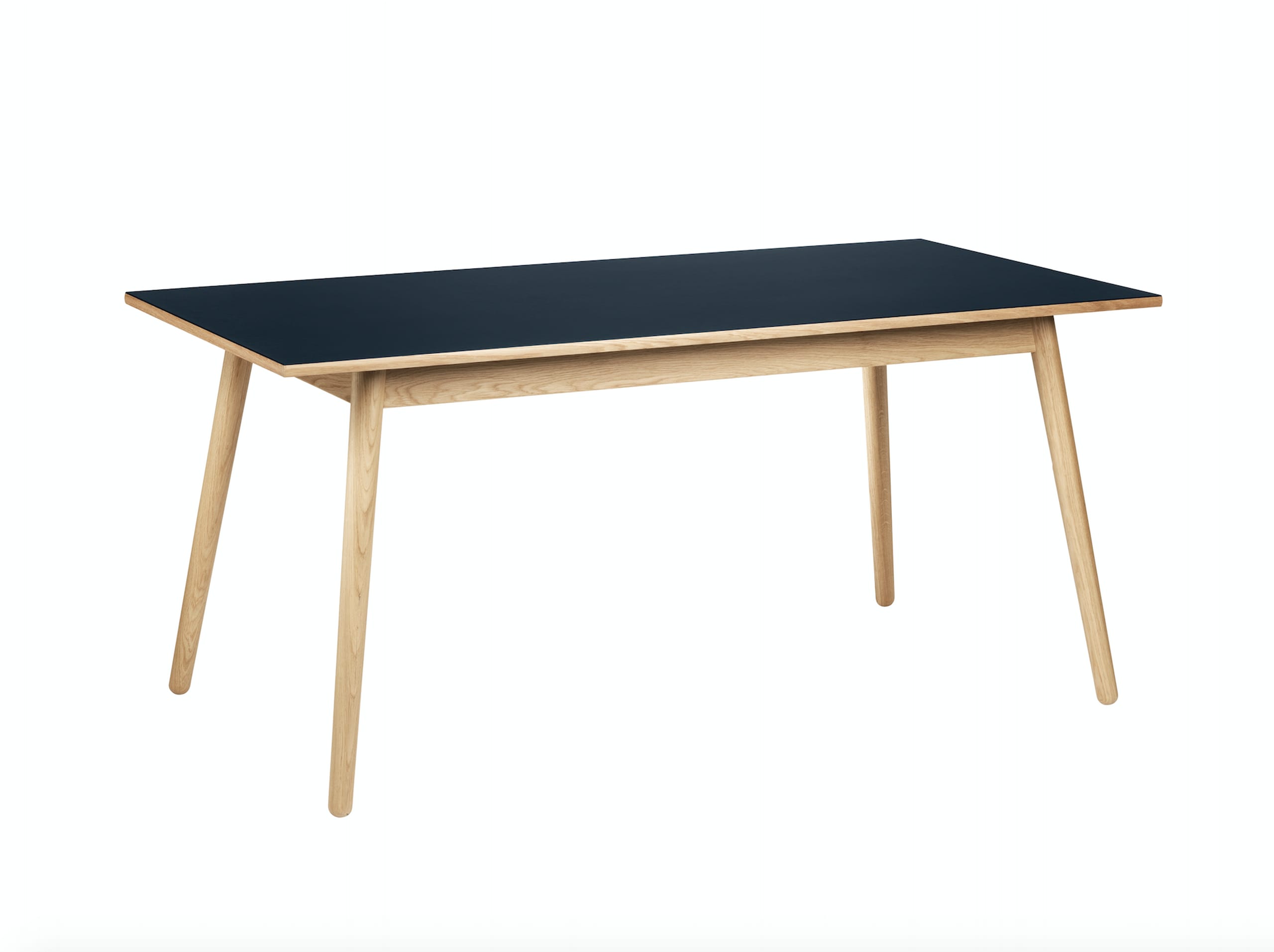 FDB Møbler / Furniture - Eettafel - C35B by Poul M. Volther - Oak / Linoleum - Natural / Smokey Blue