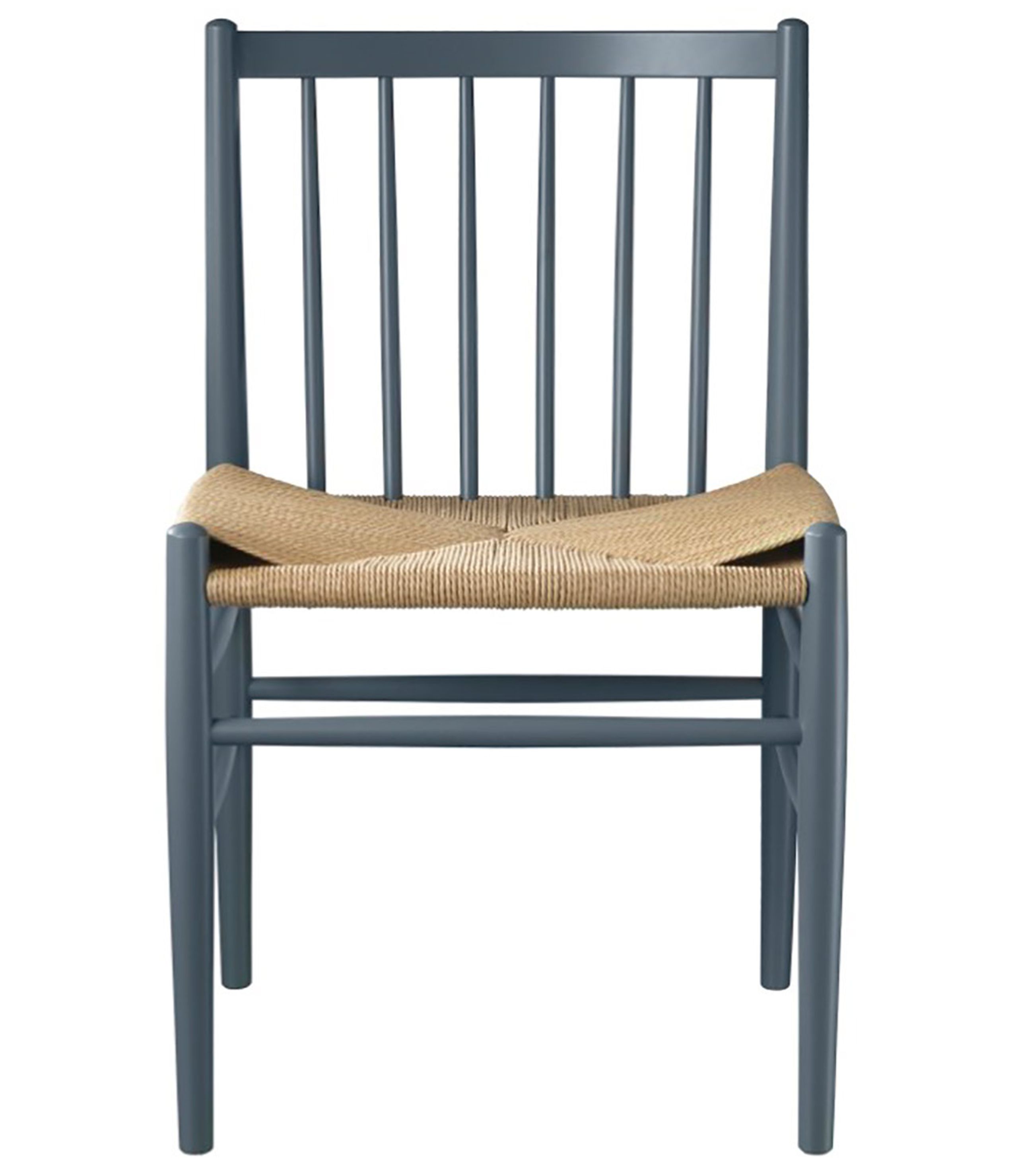 FDB Møbler / Furniture - Cadeira - J80 by Jørgen Bækmark - Blue Grey Beech/Nature Wicker