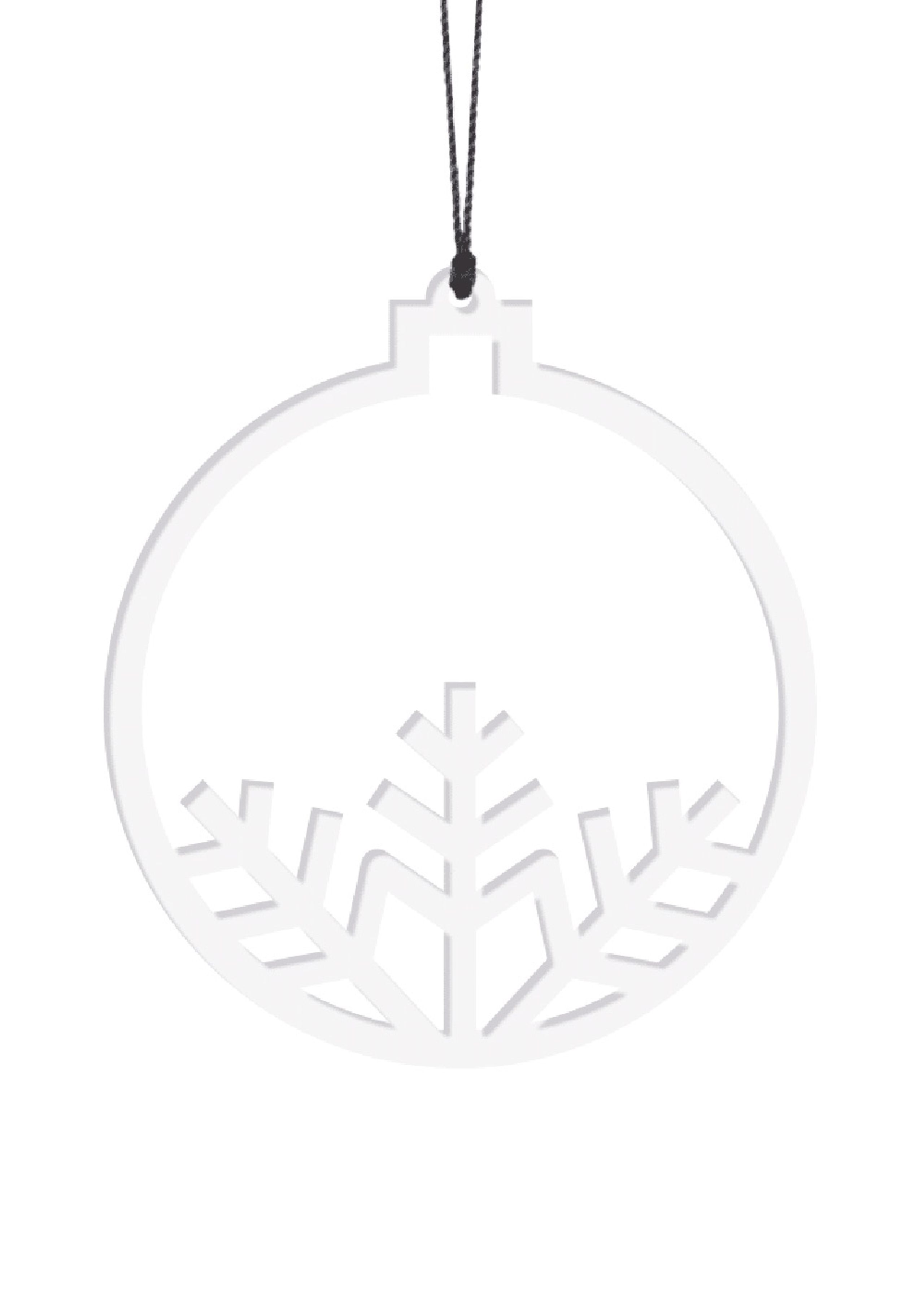FELIUS Design - Decorações - Christmasball w/ Snowflake - White