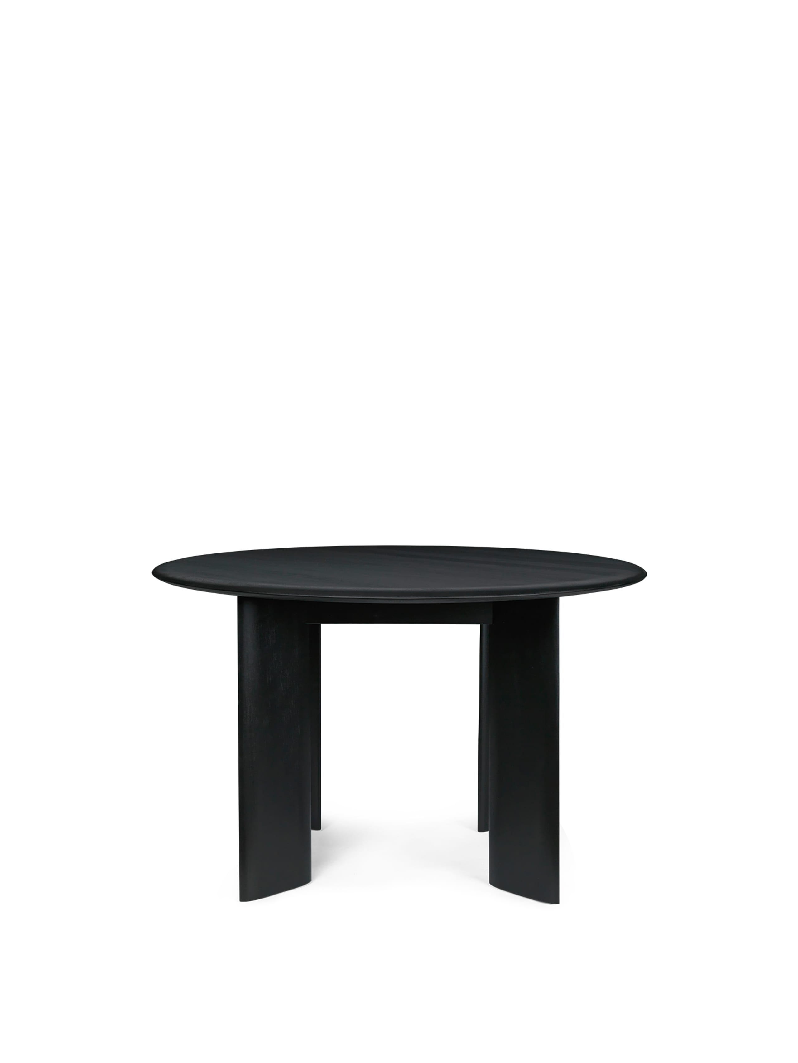Ferm Living -  - Bevel Table - Round - Bevel Table - Round Ø117 - Black Oiled Beech