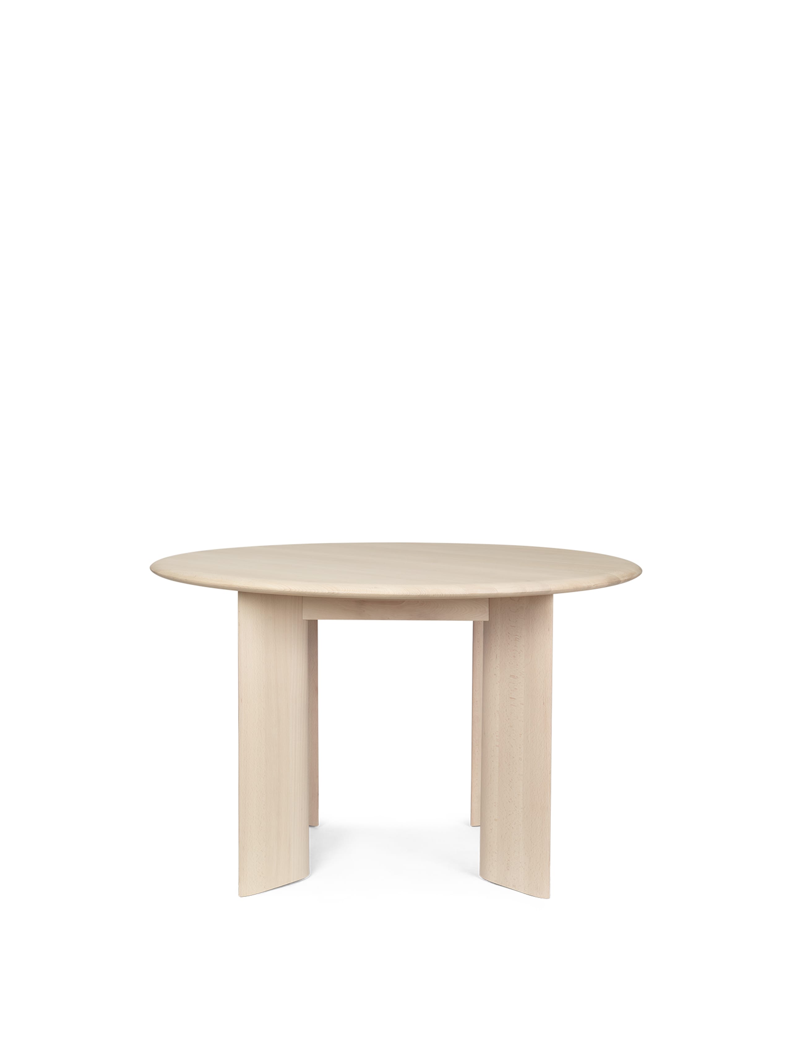 Ferm Living -  - Bevel Table - Round - Bevel Table - Round Ø117 - White Oiled Beech