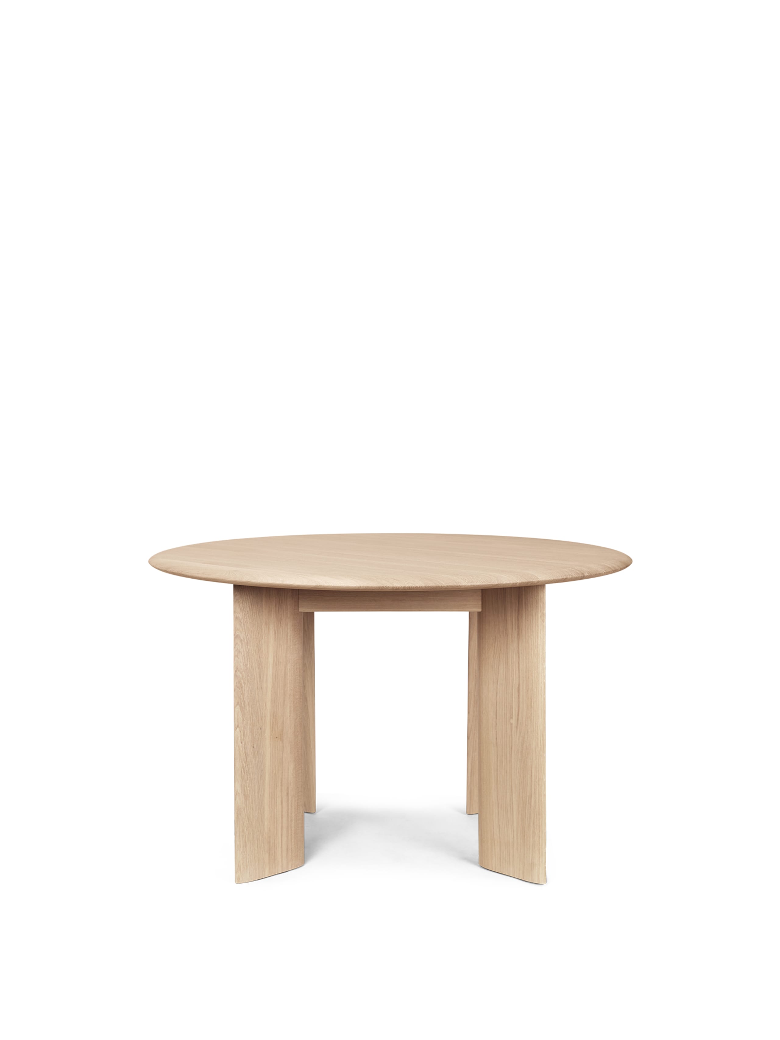 Ferm Living -  - Bevel Table - Round - Bevel Table - Round Ø117 - White Oiled Oak