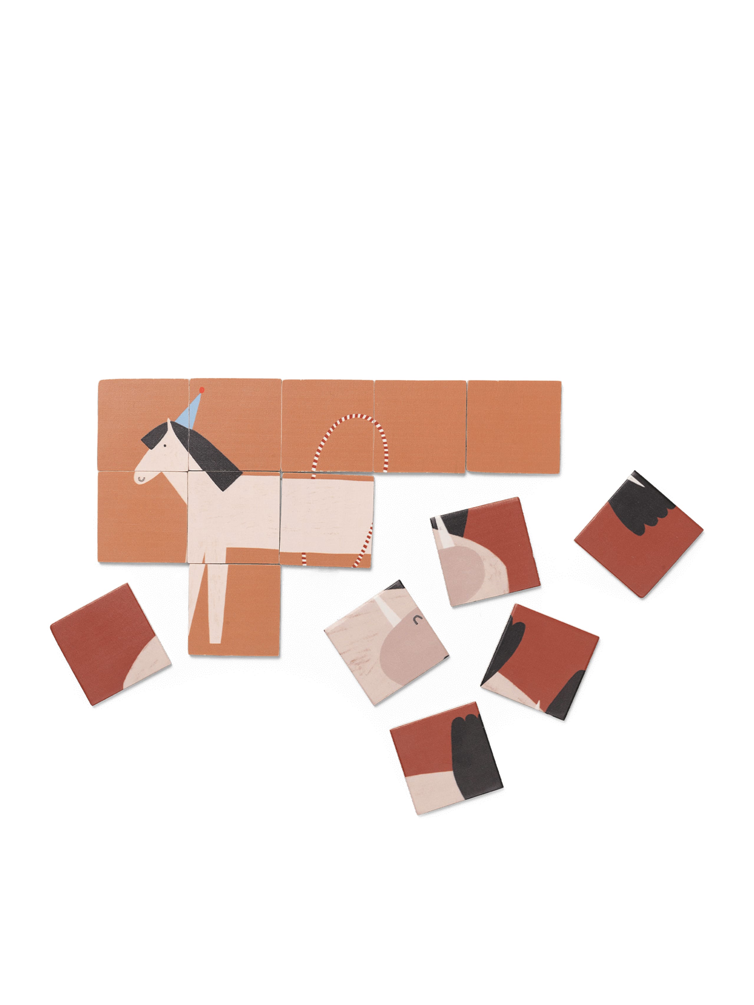Ferm Living -  - Two-sided Puzzle - Two-Sided Puzzle – Walrus/Horse - Multi