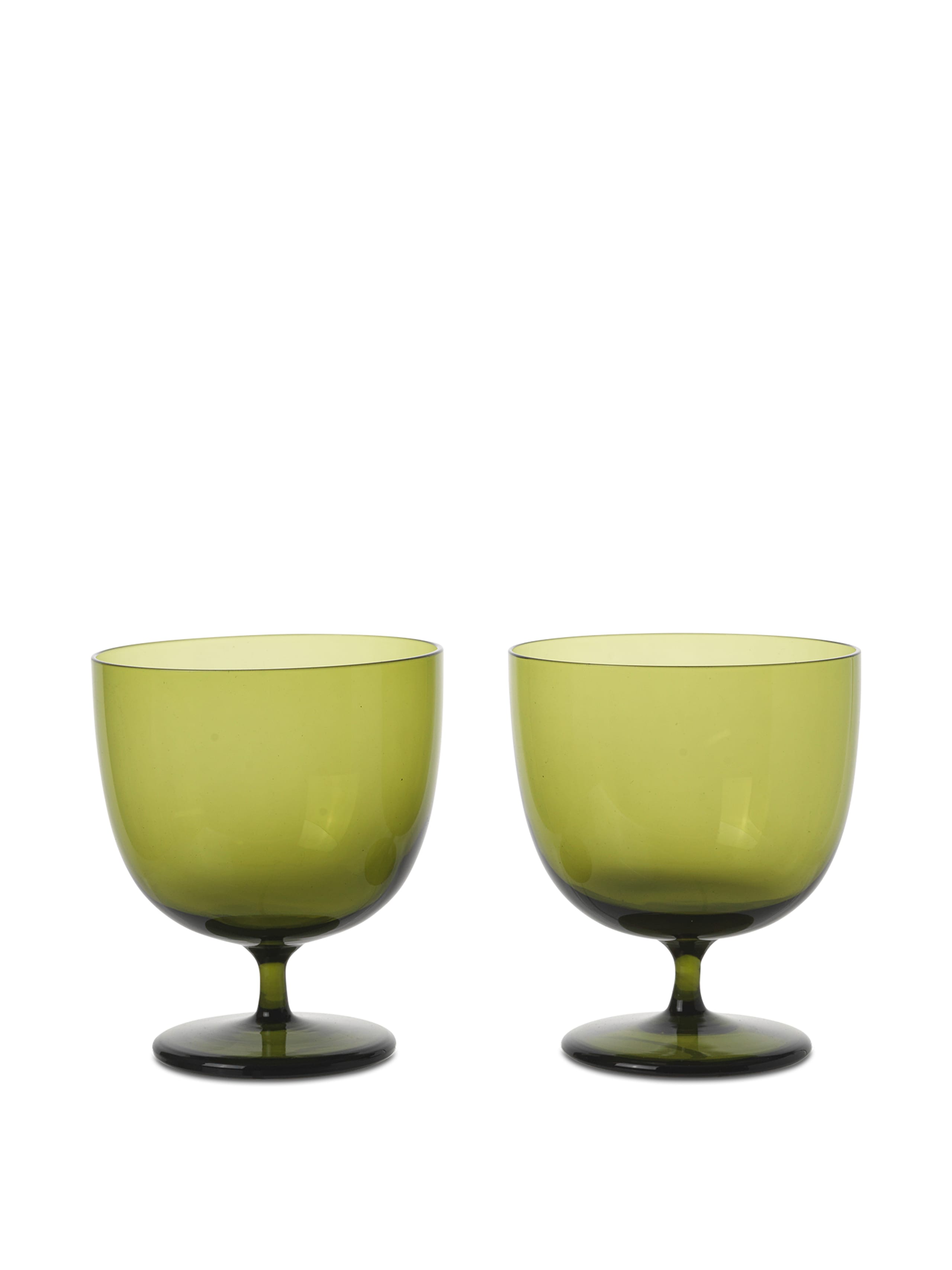 Ferm Living - Glas - Host Water Glasses - Host Water Glasses - Set of 2 - Moss Green