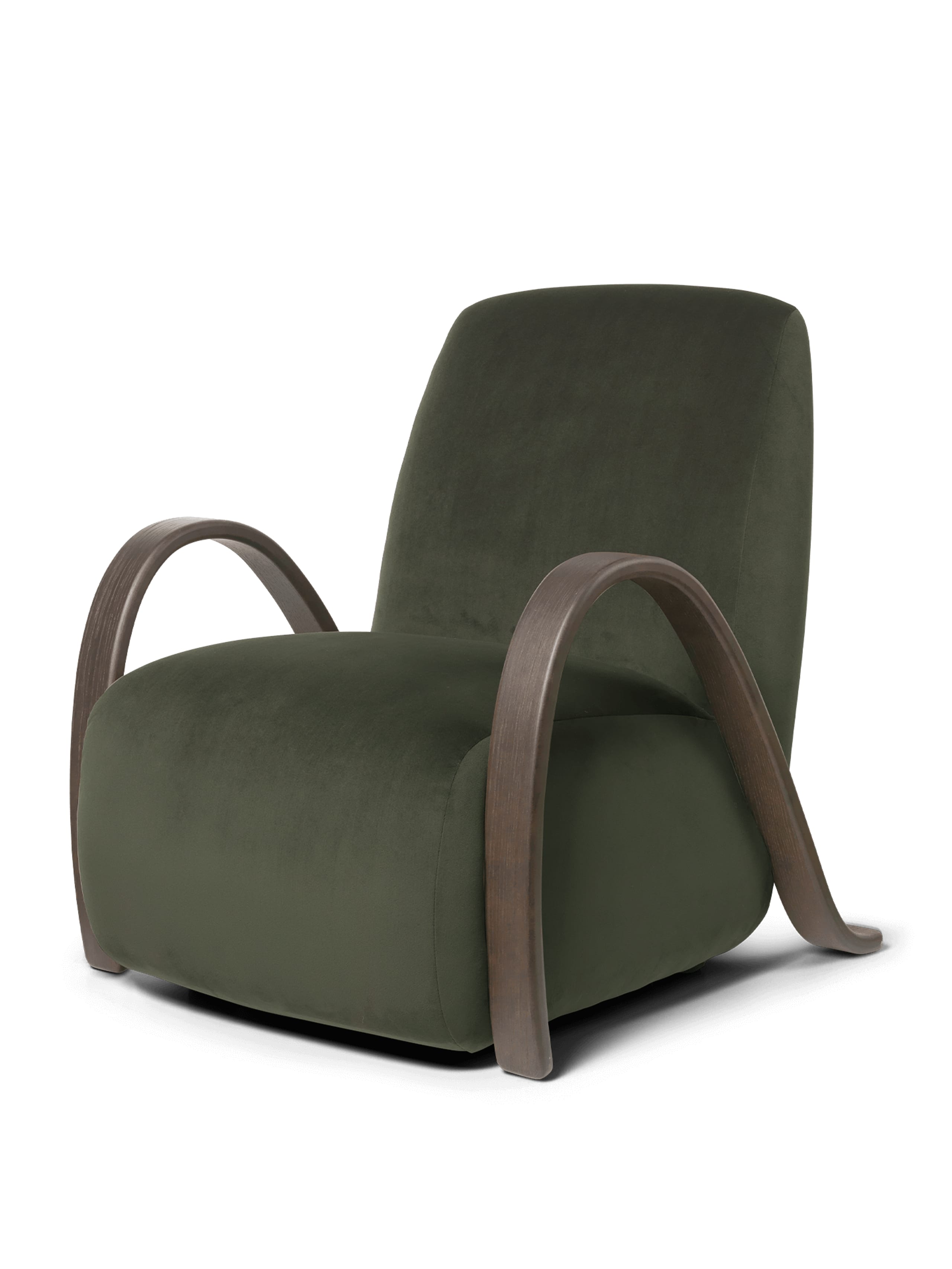 Ferm Living - Chaise lounge - Buur Lounge Chair - Buur Lounge Chair Rich Velvet - Pine
