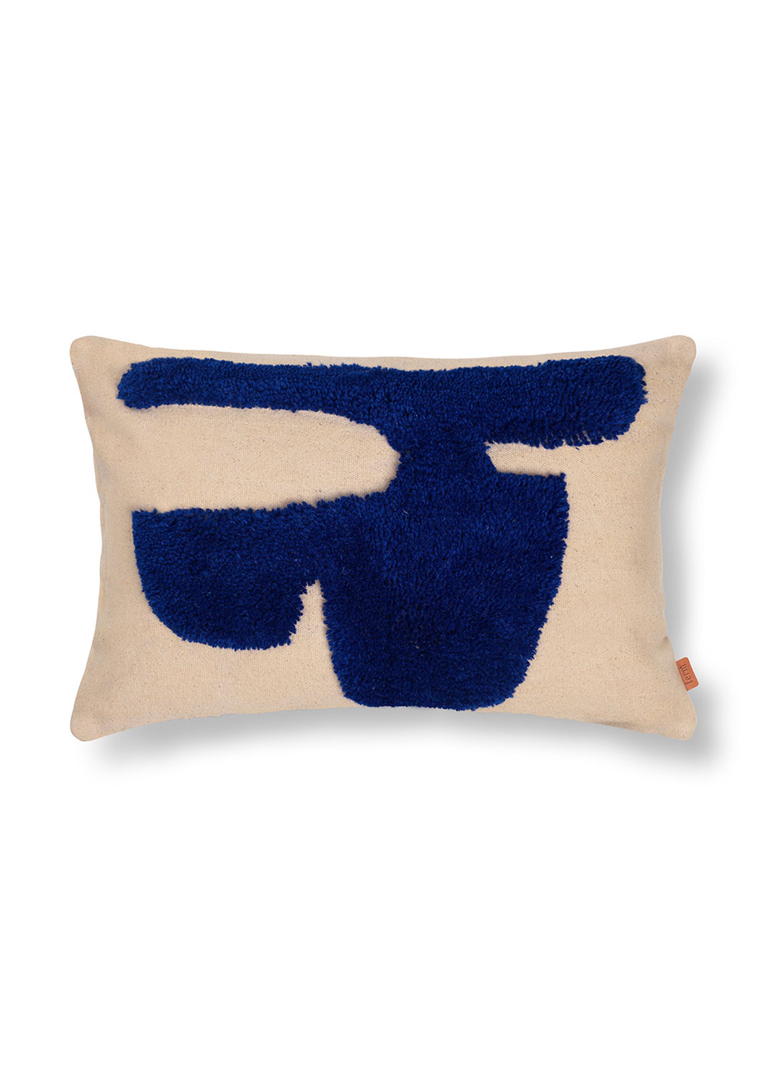 Ferm Living - Pillow - Lay Cushion - Sand / Bright Blue