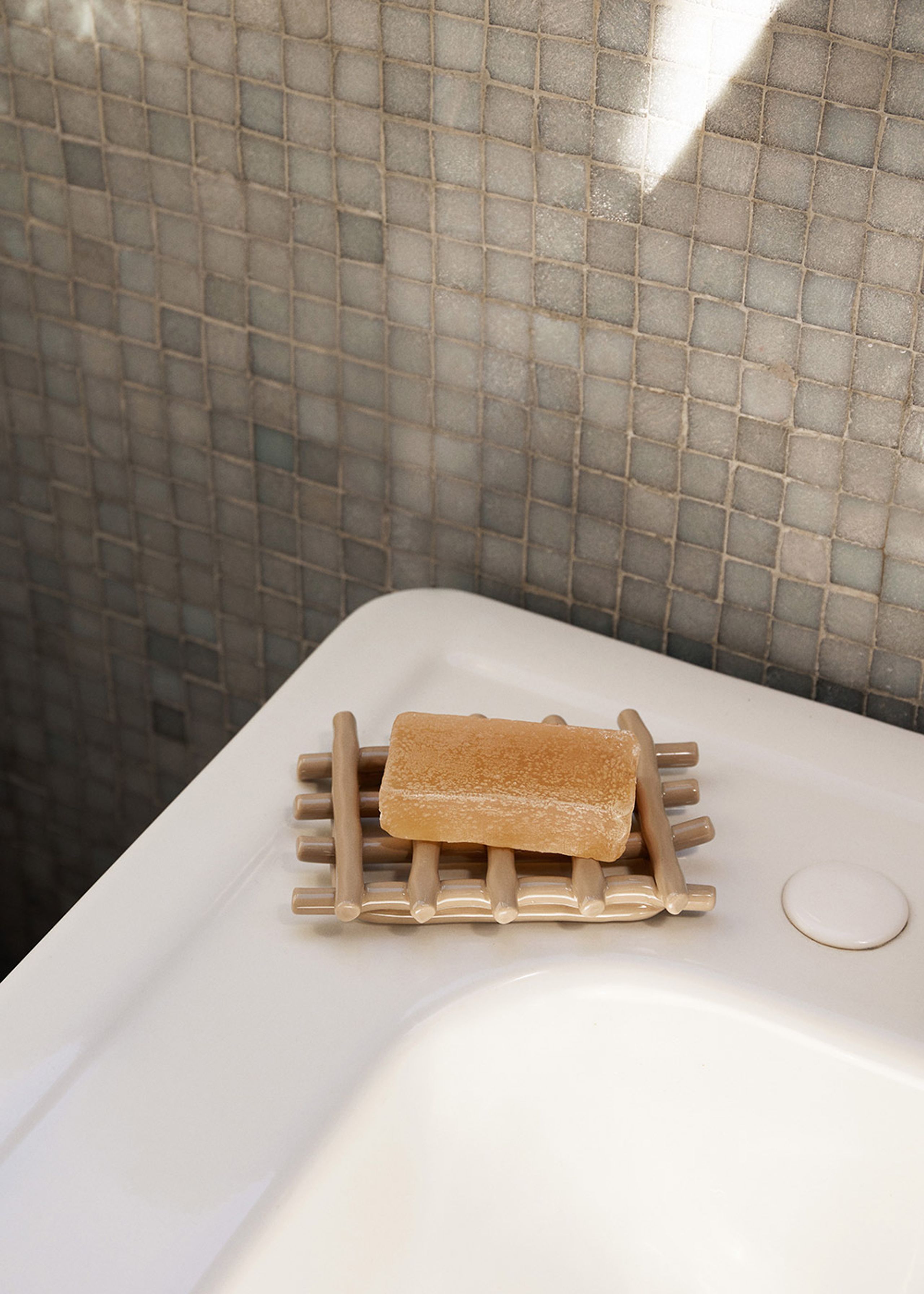 Ferm Living - Porte-savon - Ceramic Soap Tray - Cashmere