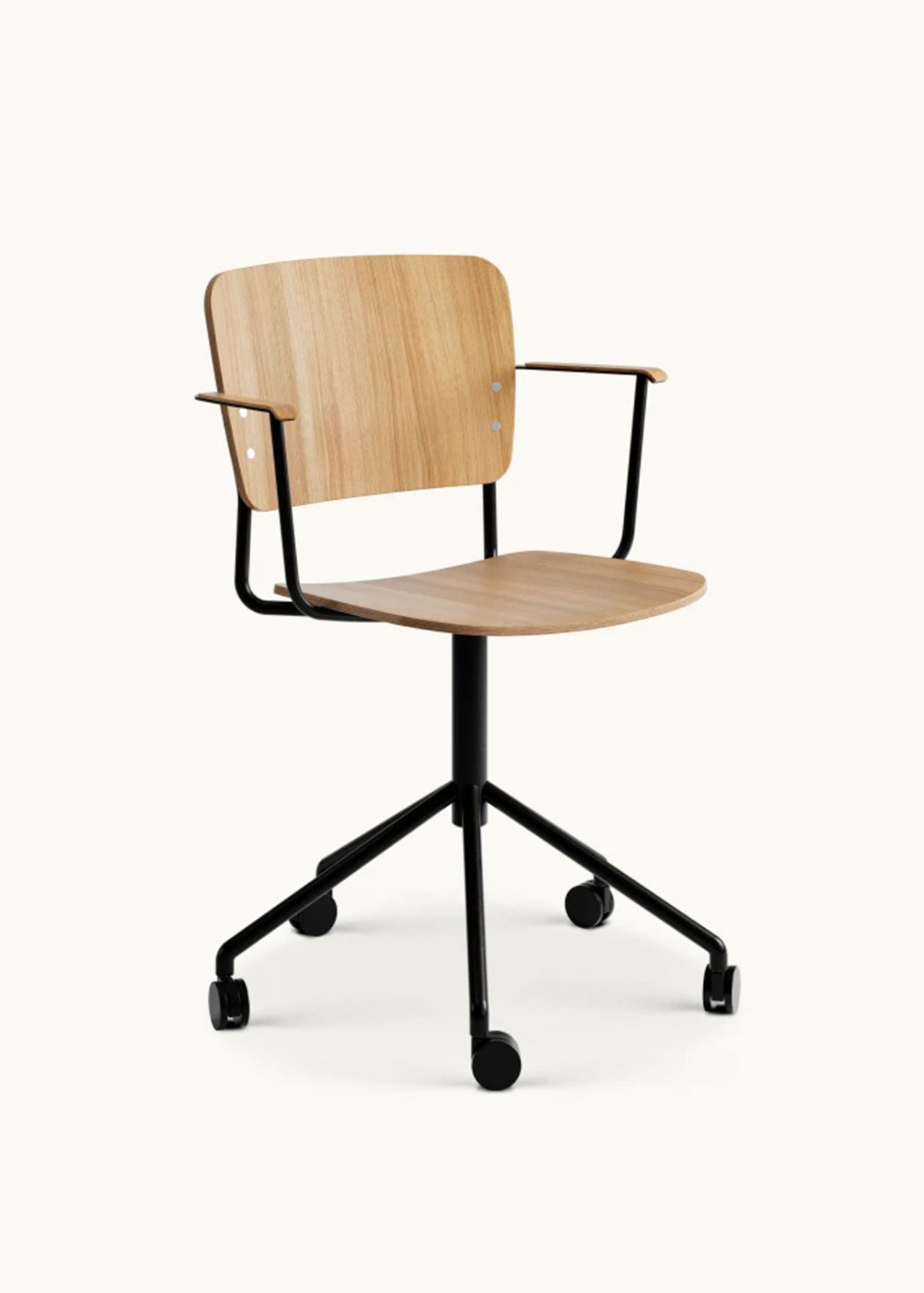 Fogia - Stuhl - Mono Armchair w. Swivel - Seat: Lacquered Oak
