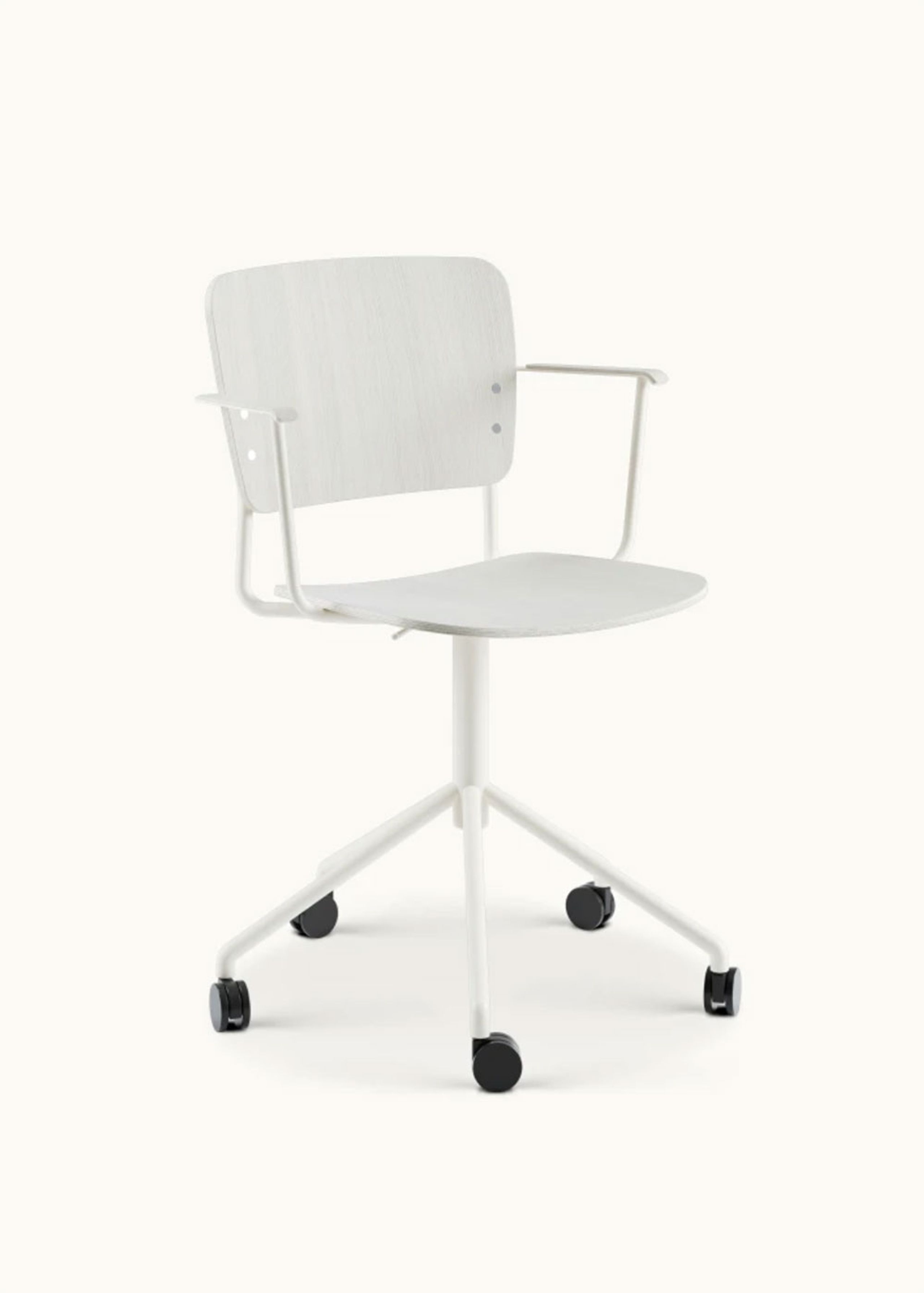 Fogia - Cadeira - Mono Armchair w. Swivel - Seat: Pearl White Stained Oak