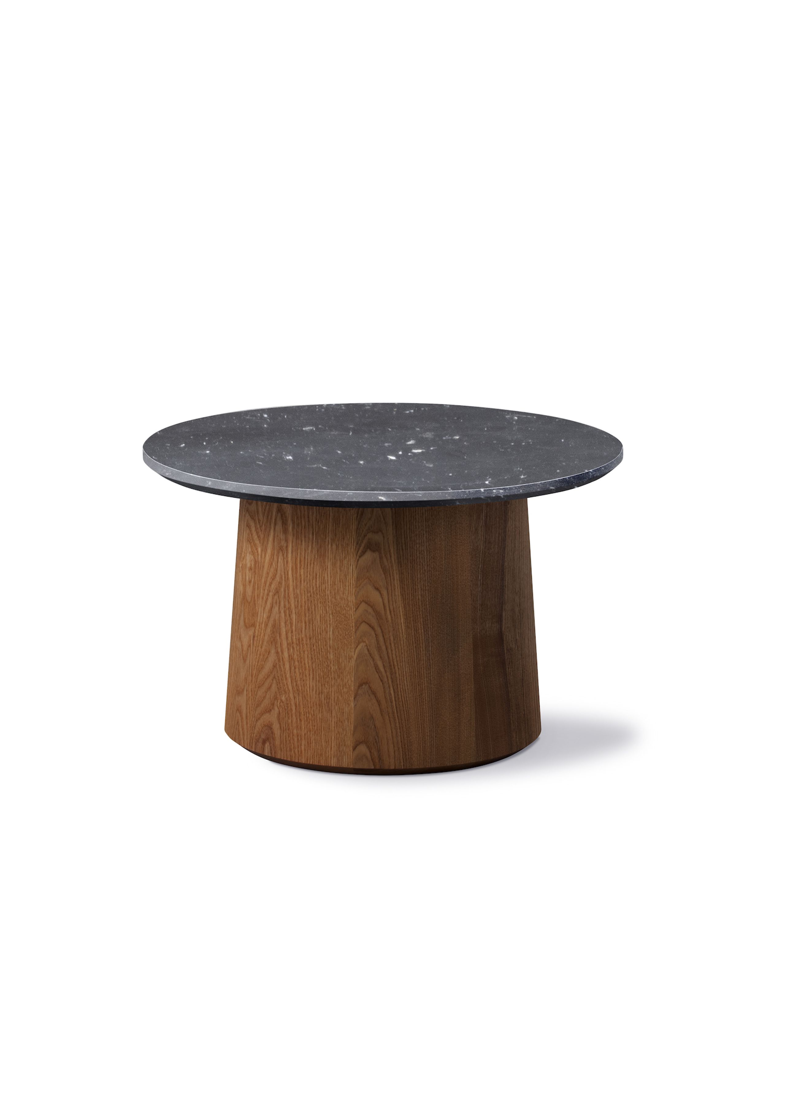 Fredericia Furniture - Salontafel - Niveau Coffee Table 6804 by Cecilie Manz - Brown Stained Ash / Black Marquina