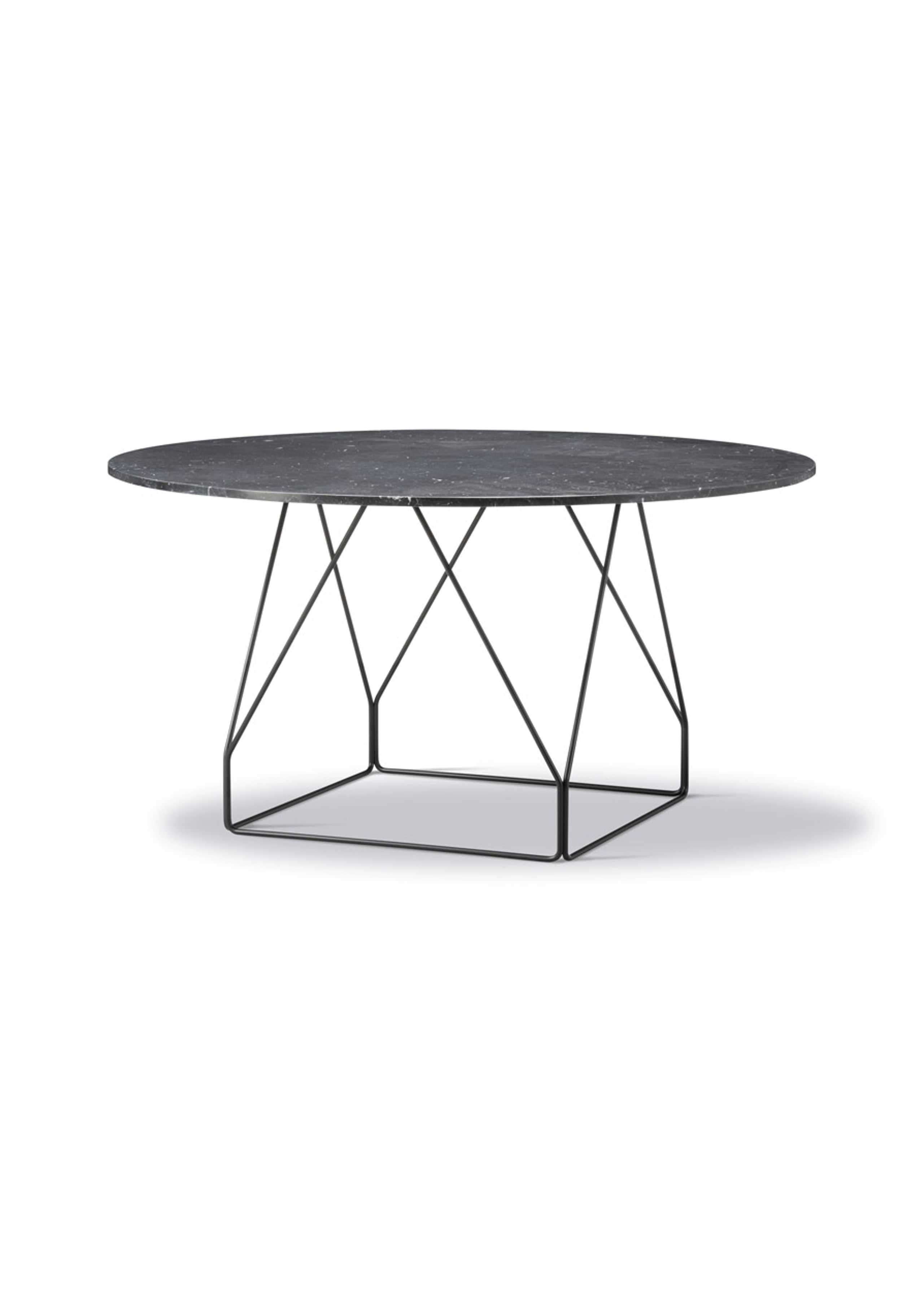 Fredericia Furniture - Mesa de jantar - JG Table 6568 by Jørgen Gammelgaard - Black Marquina / Black Powder Coated Steel