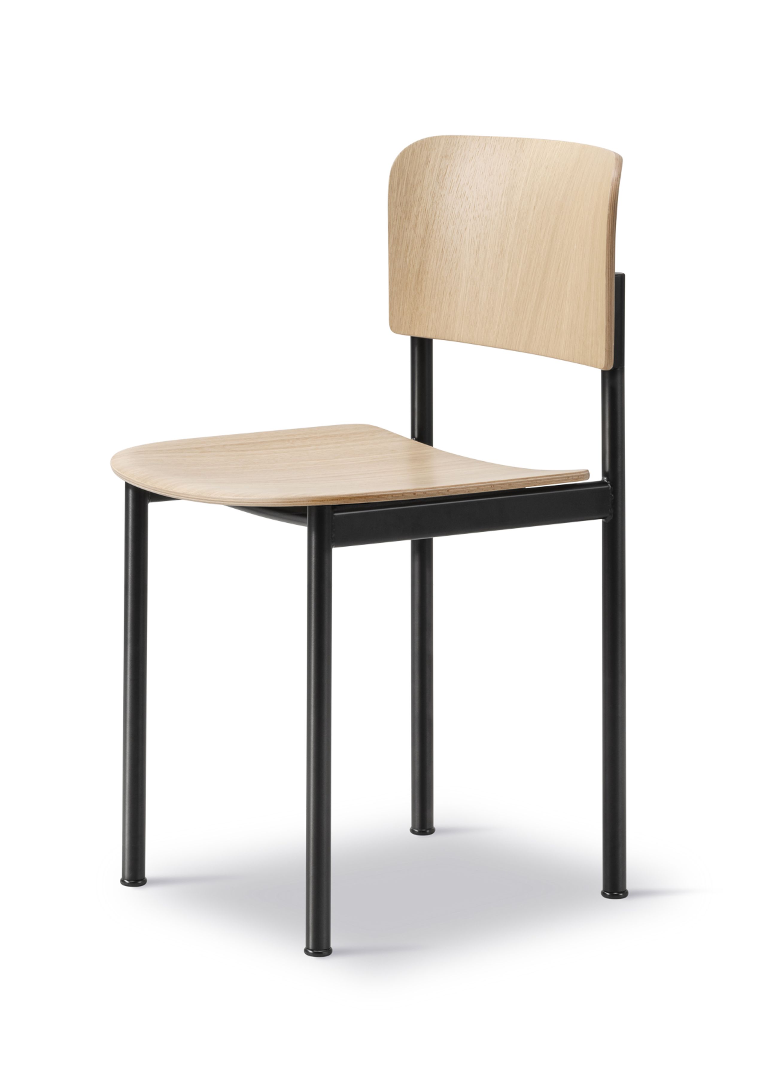 Fredericia Furniture - Chaise à manger - Plan Chair 3412 by Edward Barber & Jay Osgerby - Lacquered Oak / Black
