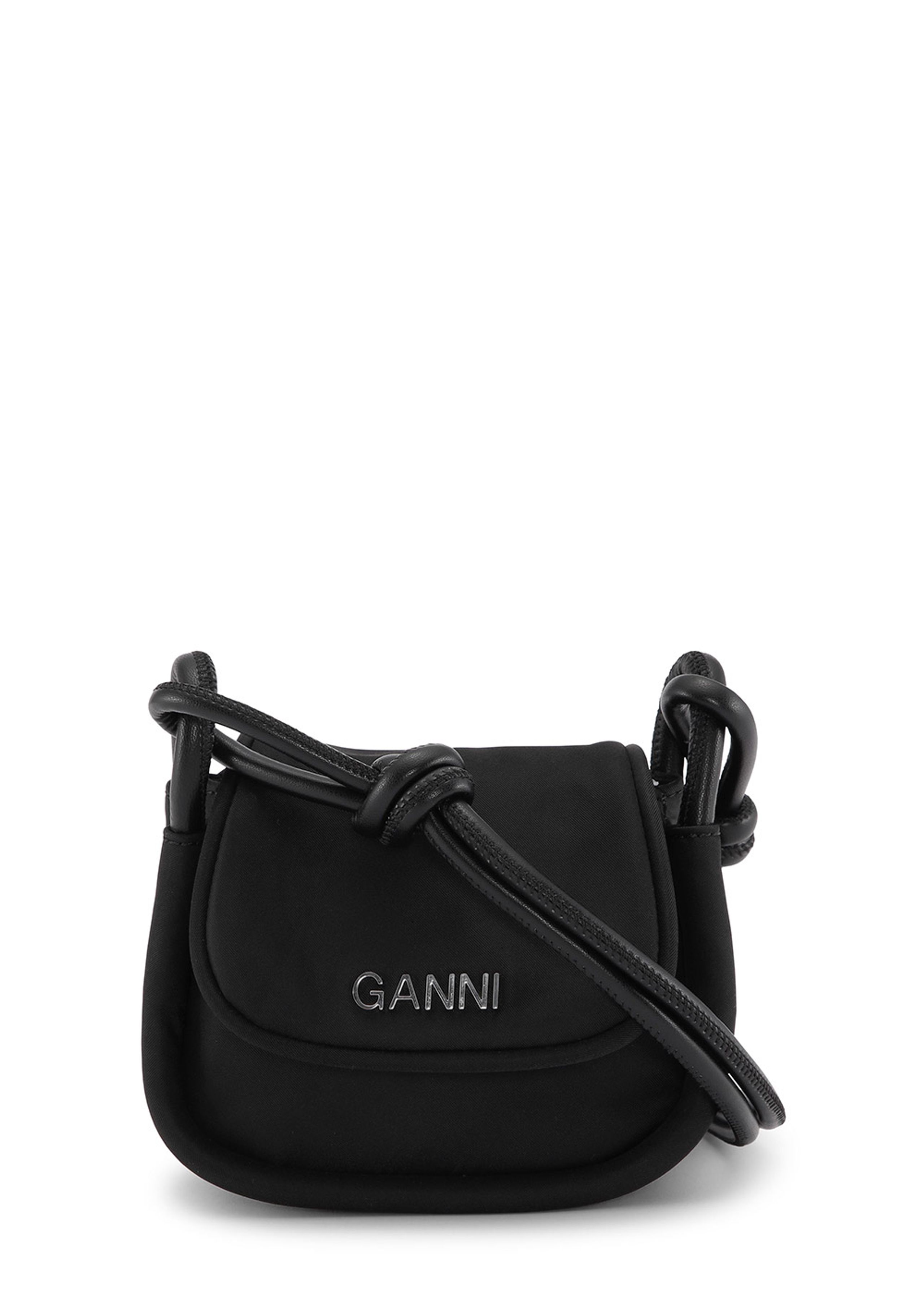 Ganni - Sac - Knot Mini Flap Over - Black