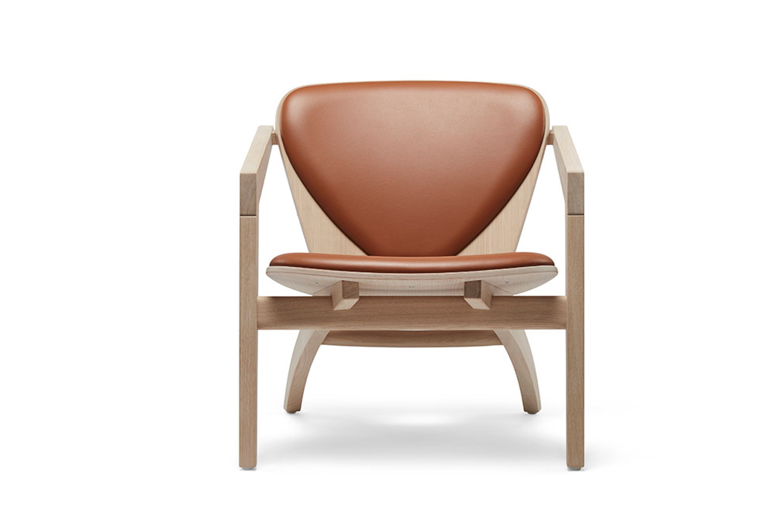 Getama - Lænestol - GE460 Butterfly Chair af Hans J. Wegner - Ubehandlet Eg/Prestige Cognac
