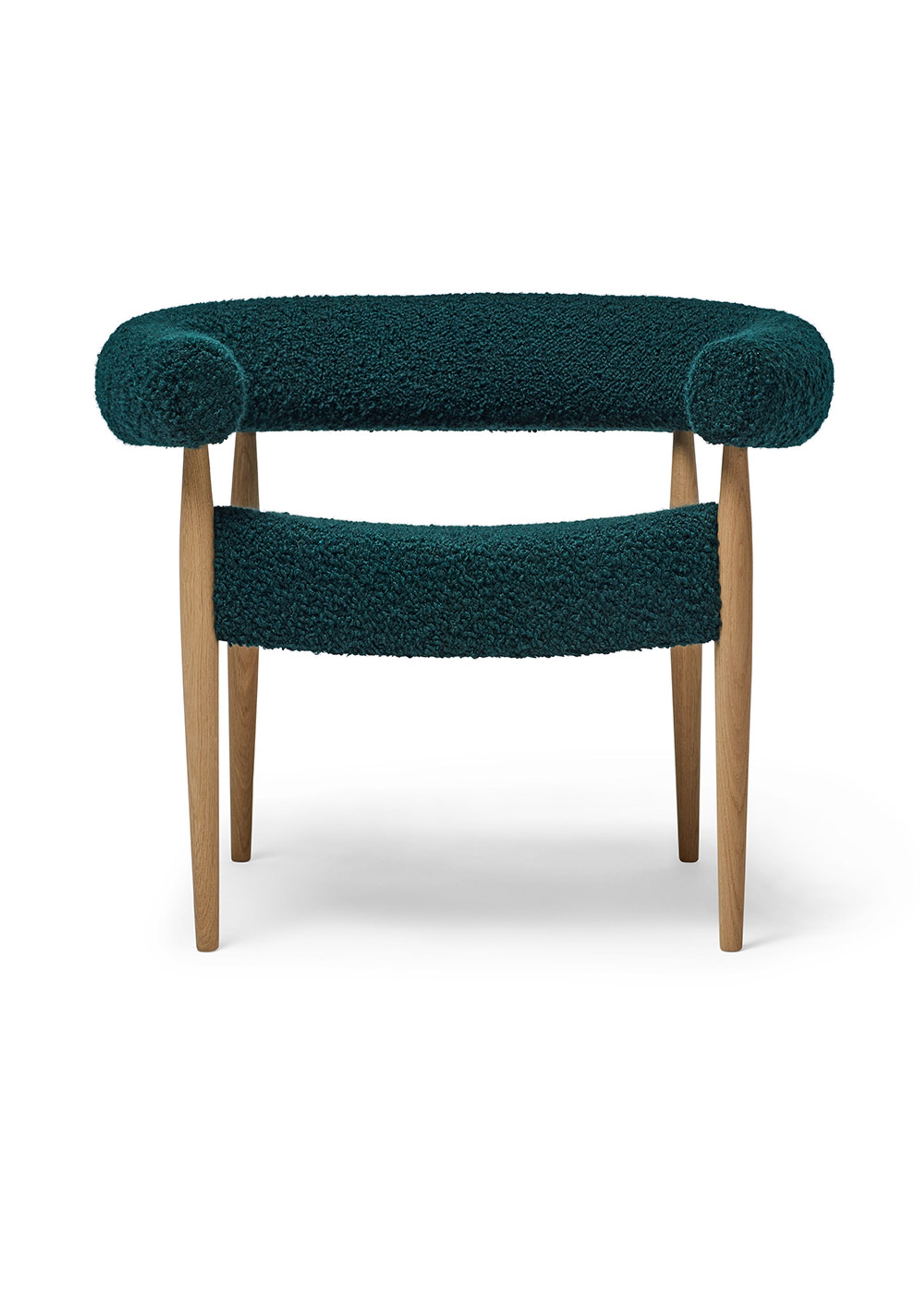 Getama - Fauteuil - Ring Chair by Nanna & Jørgen Ditzel - Louison Opio Prussiana / Untreated Oak