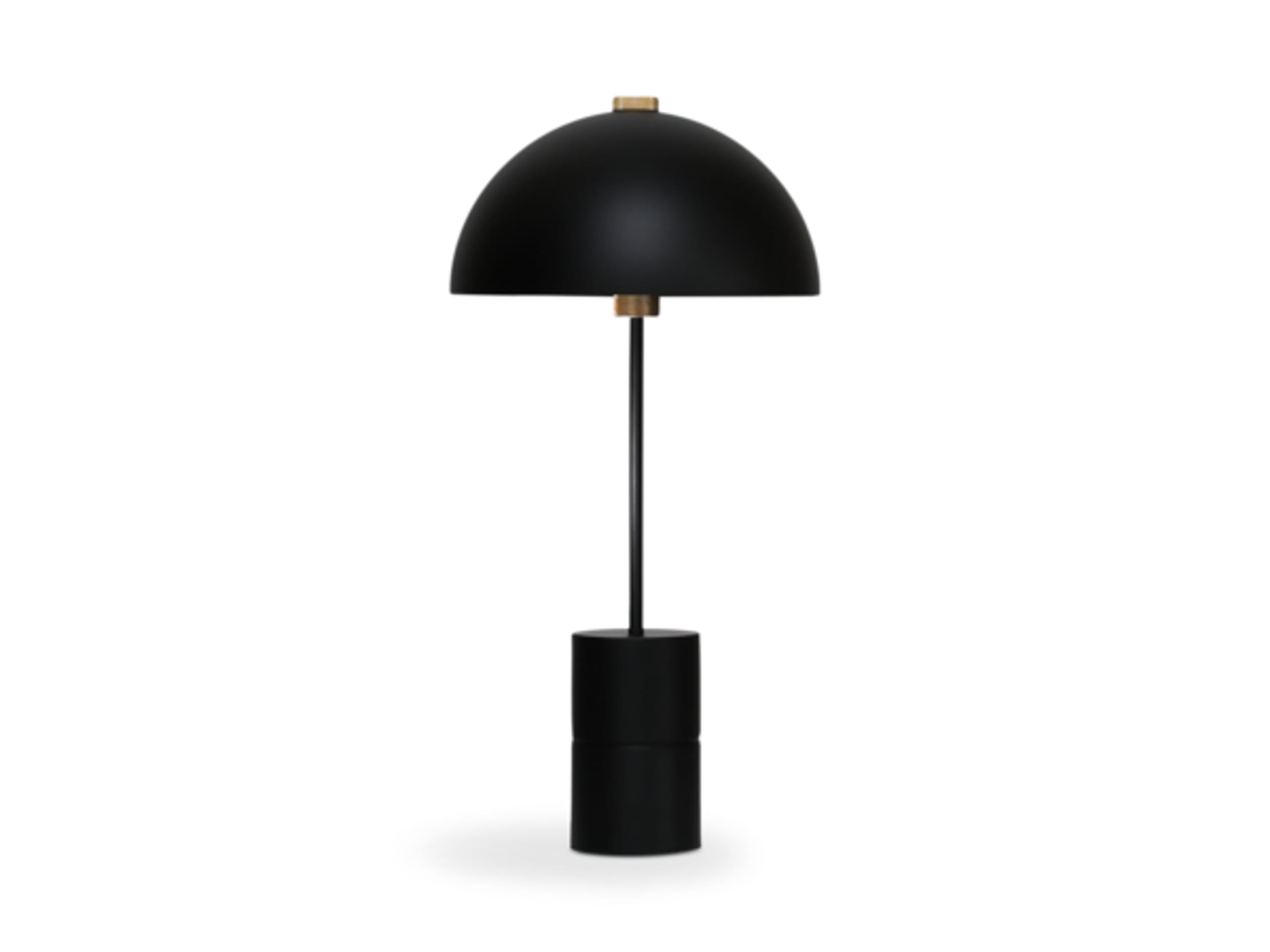 Handvärk - Studio Table Lamp - Lampada da tavolo - Black/Brass Base - Black  Shade