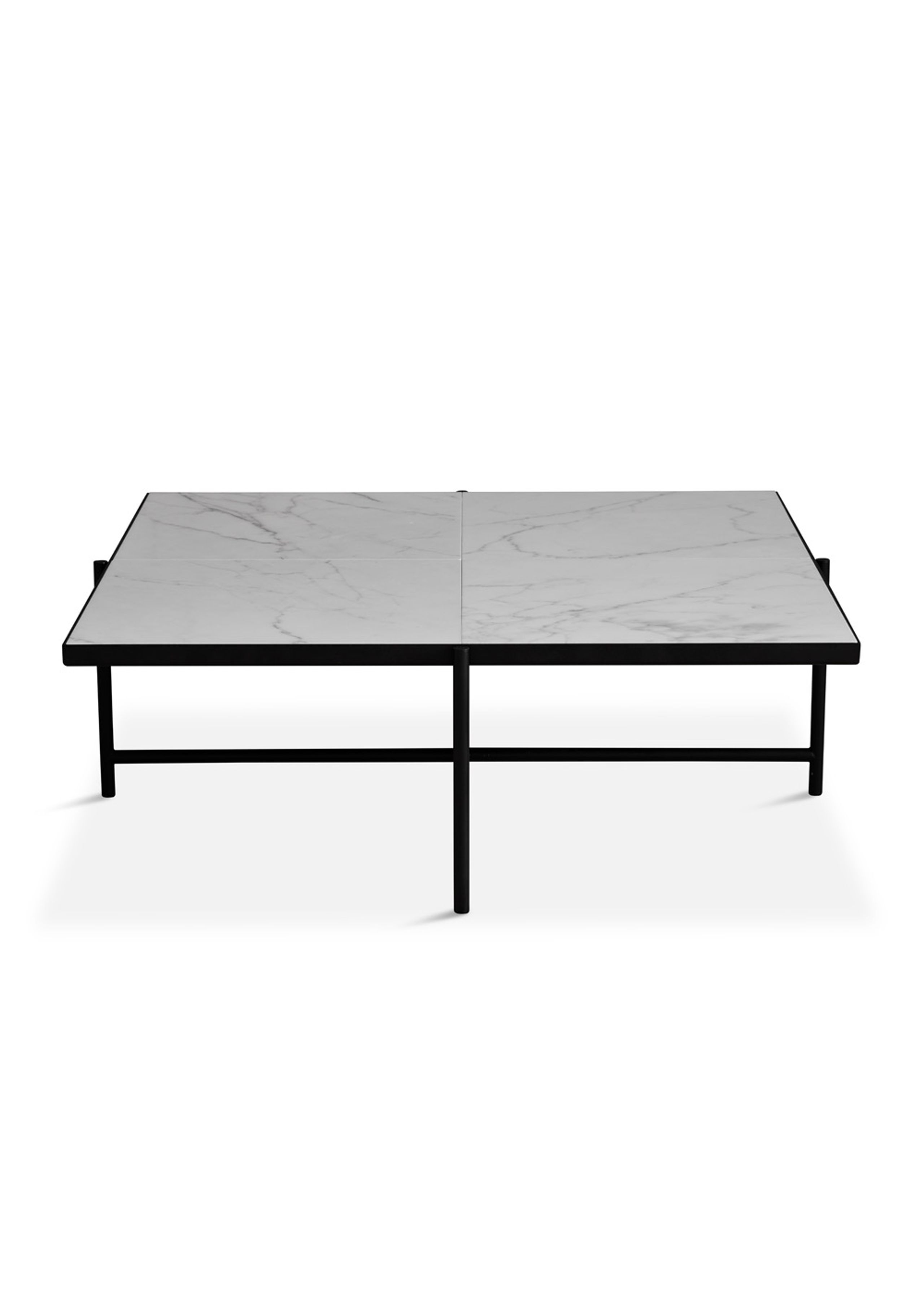Handvärk - Table basse - Coffee Table 90 by Emil Thorup - Black Frame - Statuario / White Marble